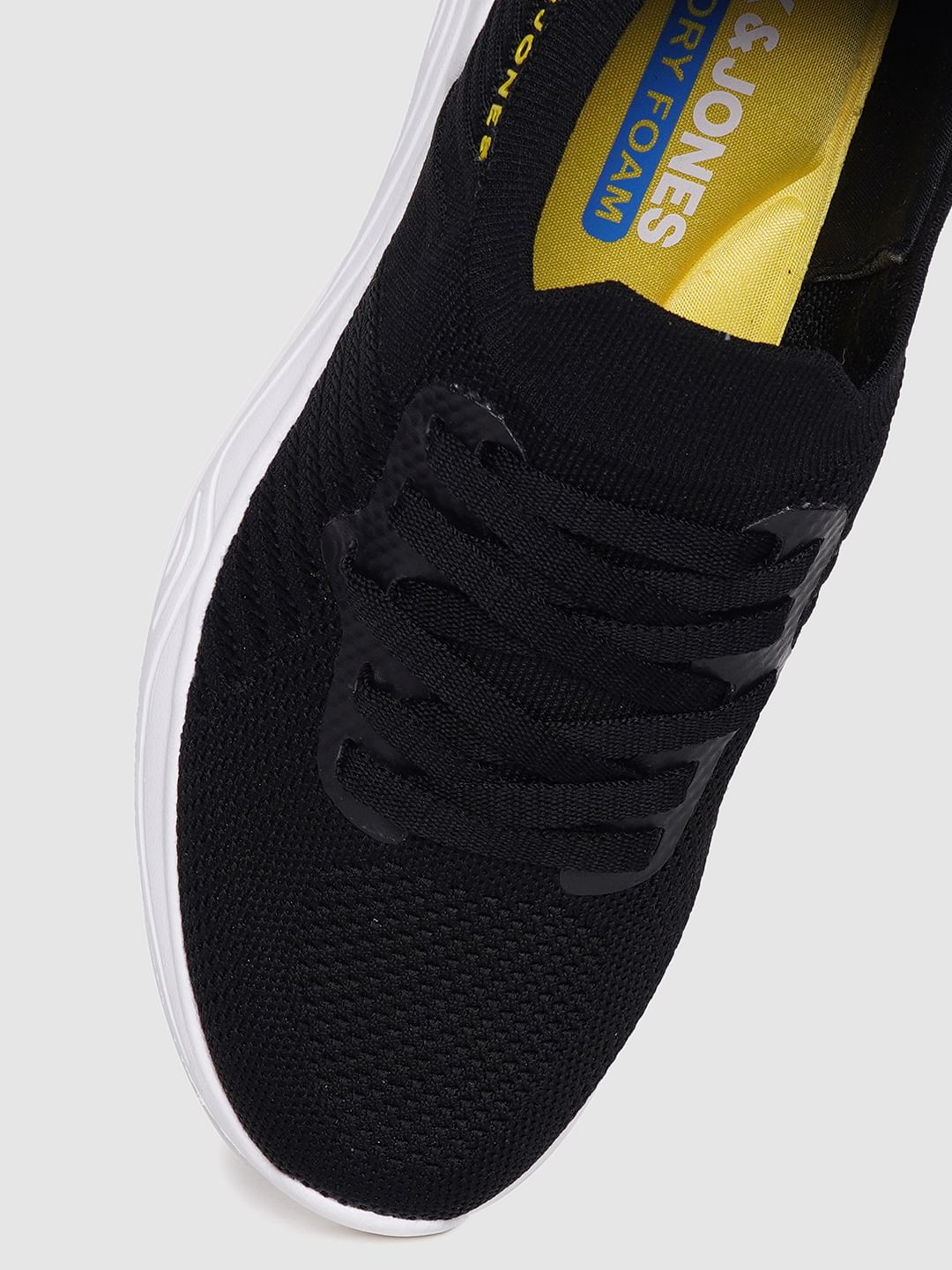 Black Logo Print Lace Up Sneakers