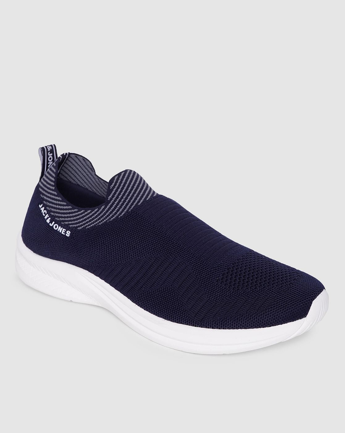 Blue Logo Print Slip On Sneakers - 6