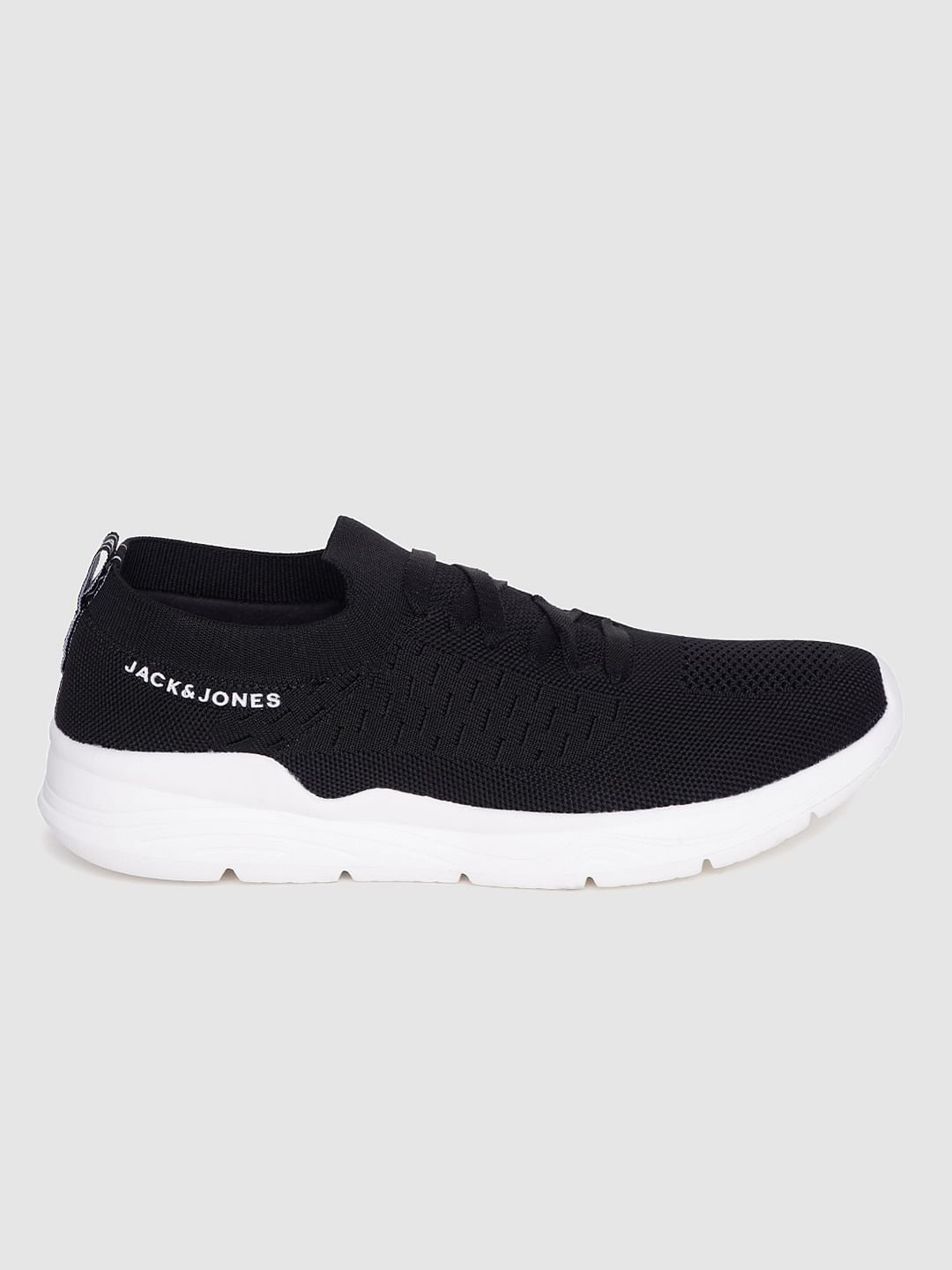 Black Logo Print Lace Up Sneakers - 6