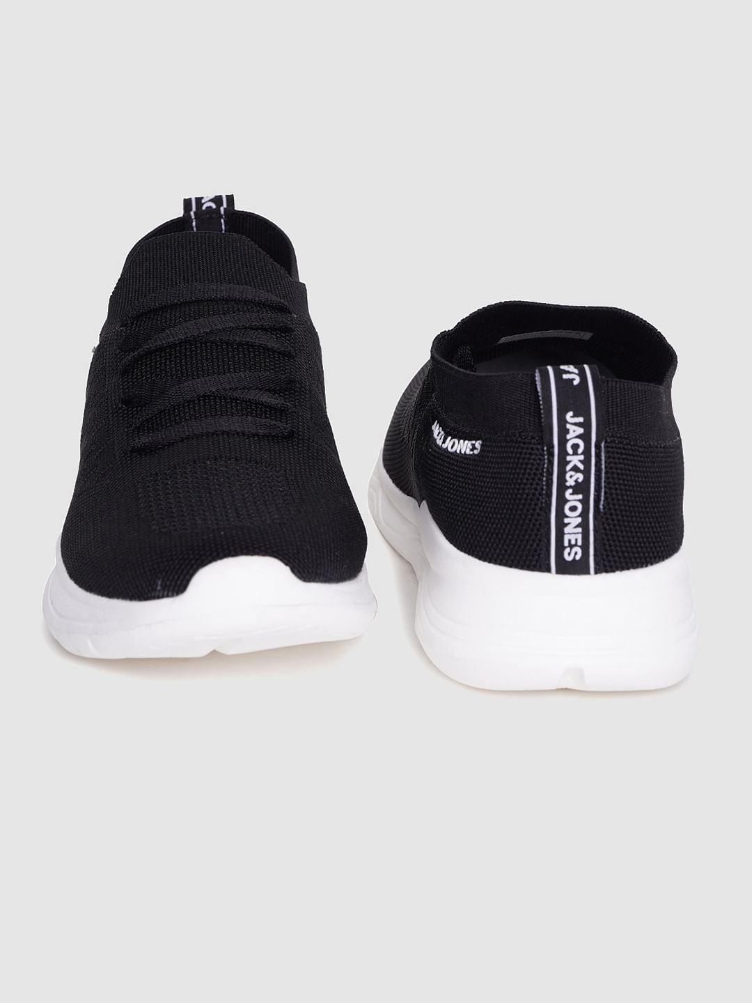Black Logo Print Lace Up Sneakers
