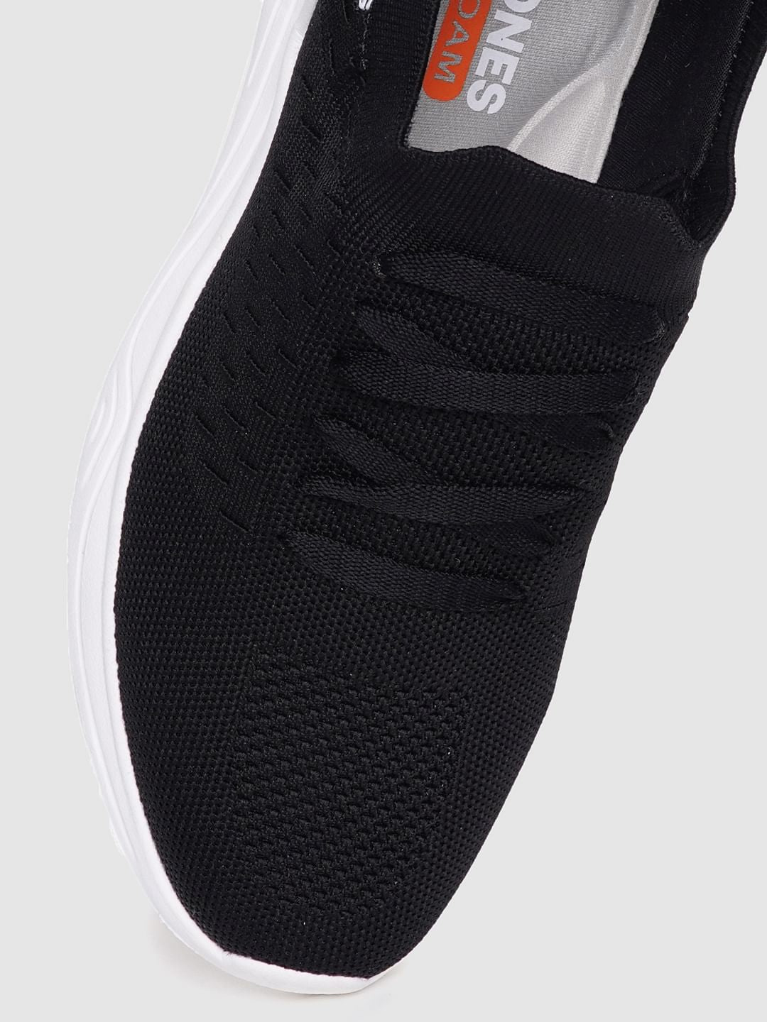 Black Logo Print Lace Up Sneakers