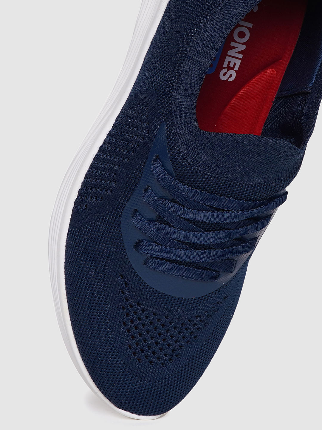 Blue Knit Lace Up Sneakers