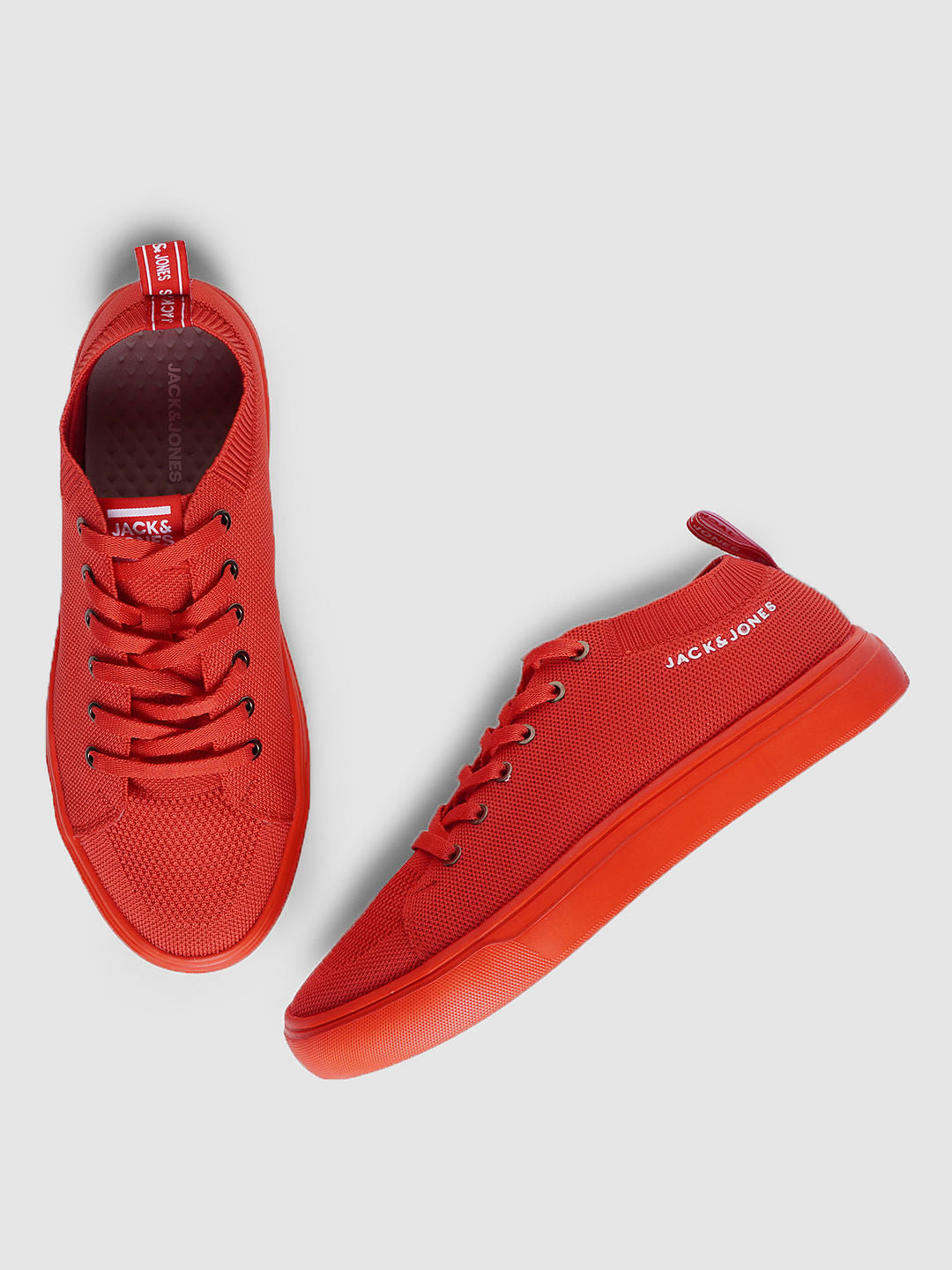Red Lace Up Sneakers