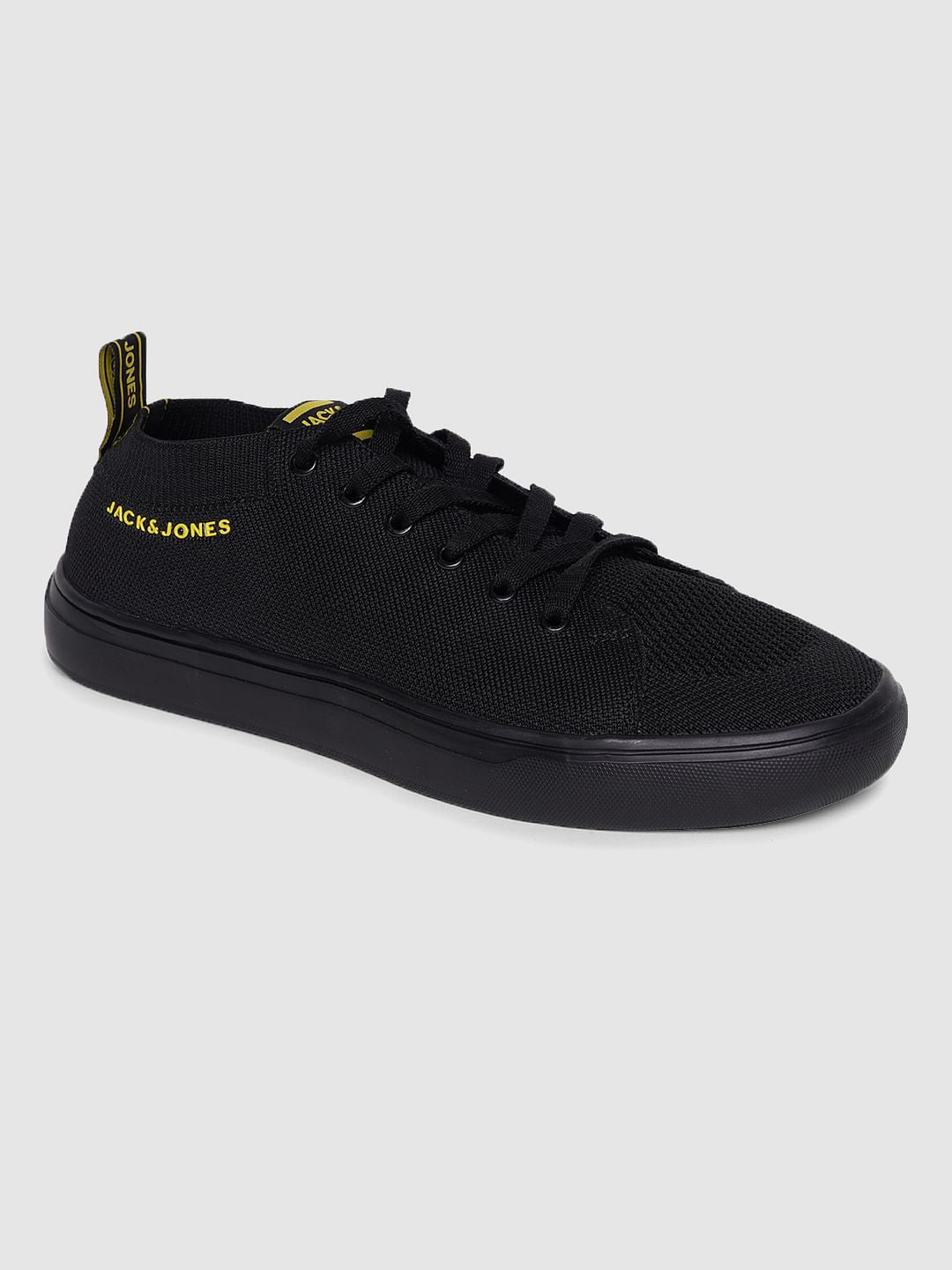 Black Lace Up Sneakers - 6