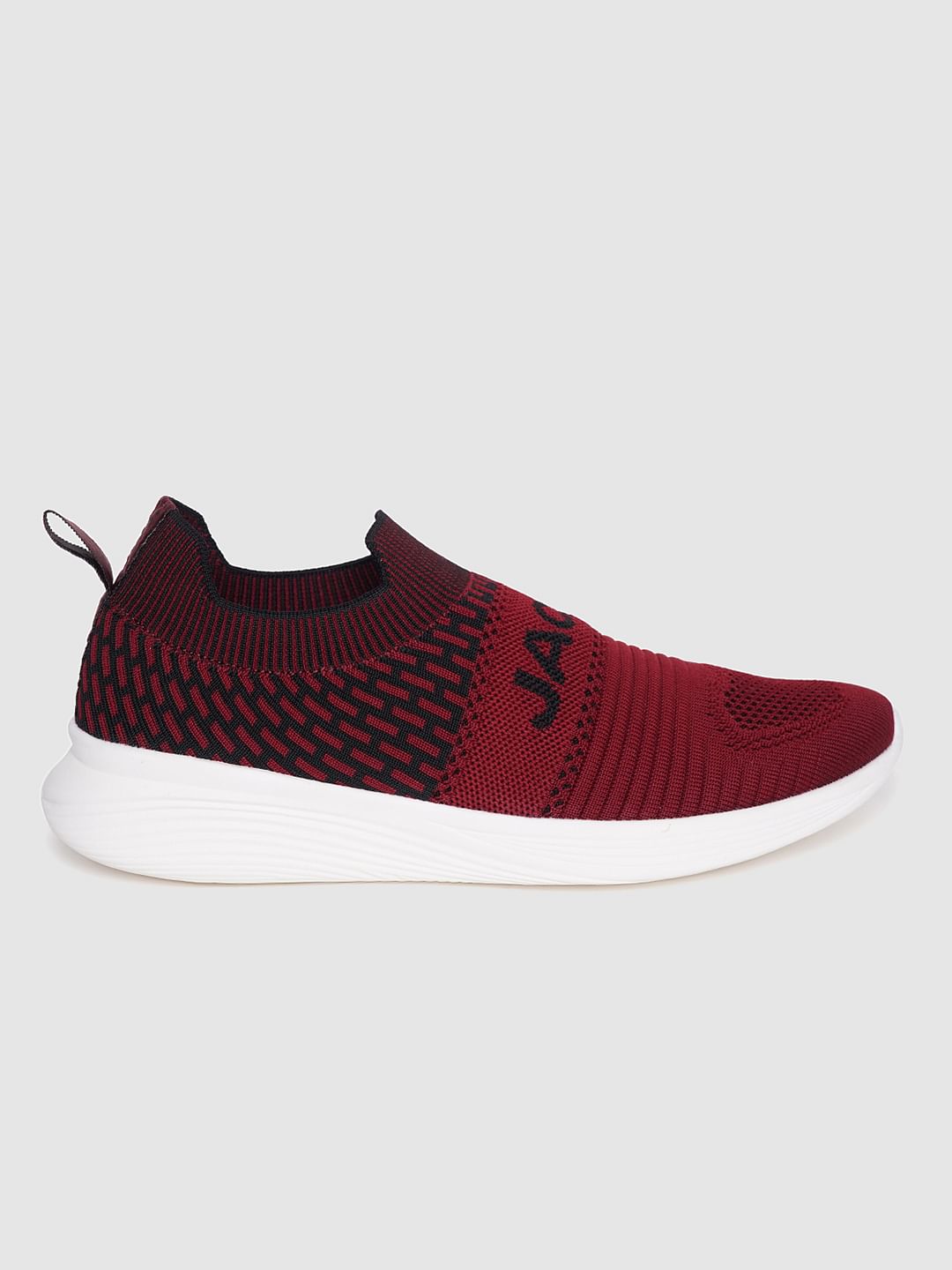 Red Logo Print Slip On Sneakers