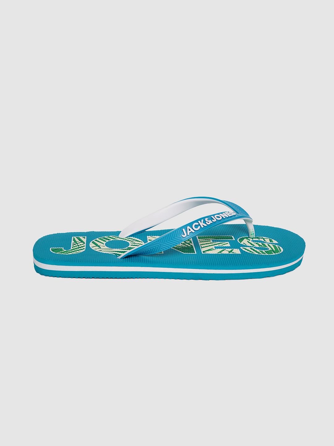 Blue Logo Print Flip Flops - 6