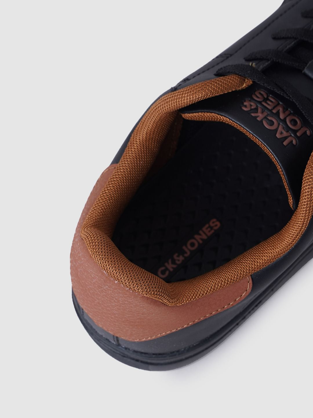 Black PU Casual Sneakers