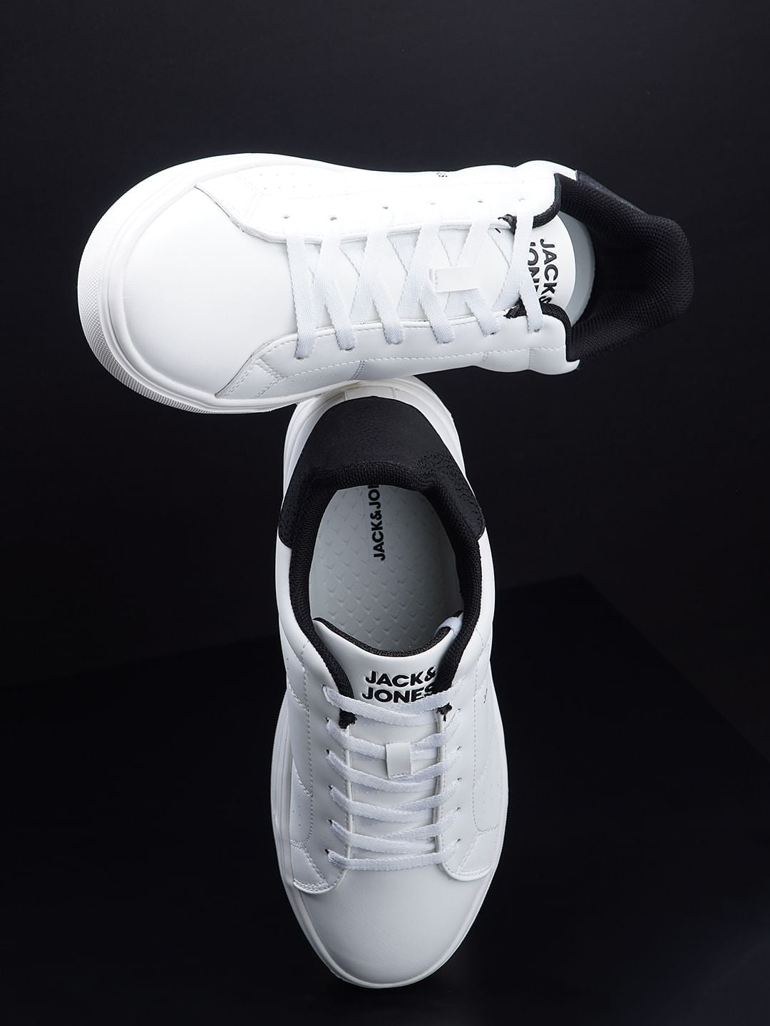 White Colourblocked Casual Sneakers