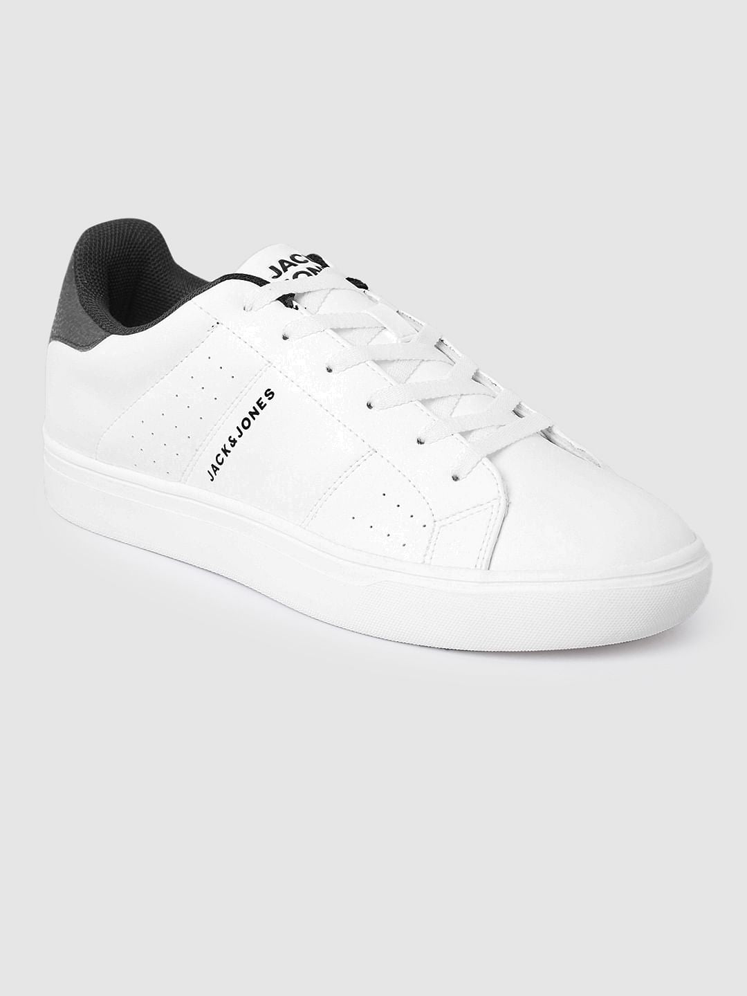 White Colourblocked Casual Sneakers