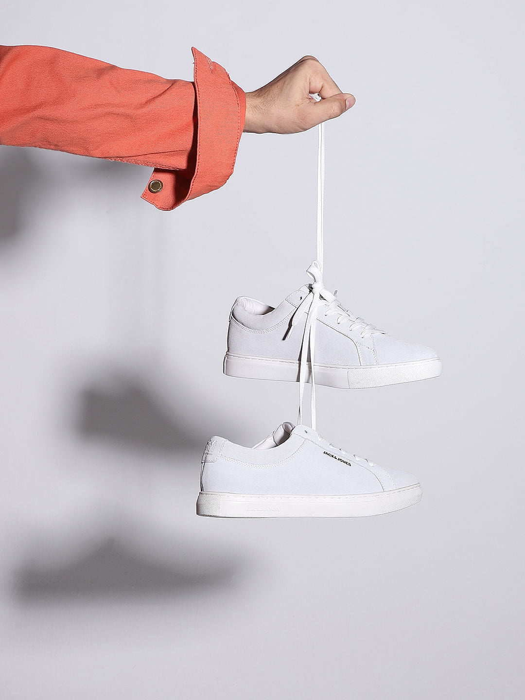 White Logo Detail Sneakers - 6