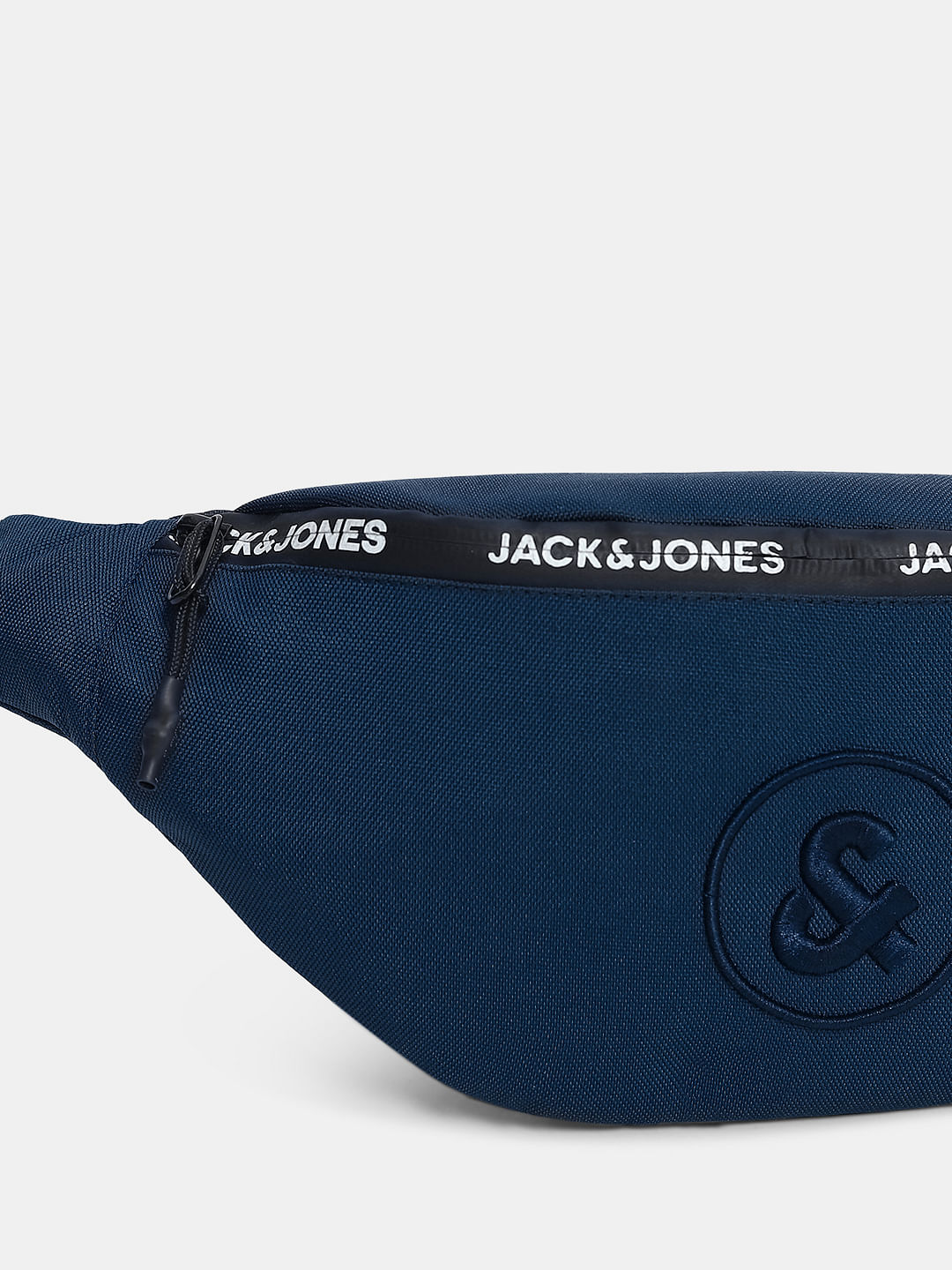 Navy Blue Logo Print Bumbag