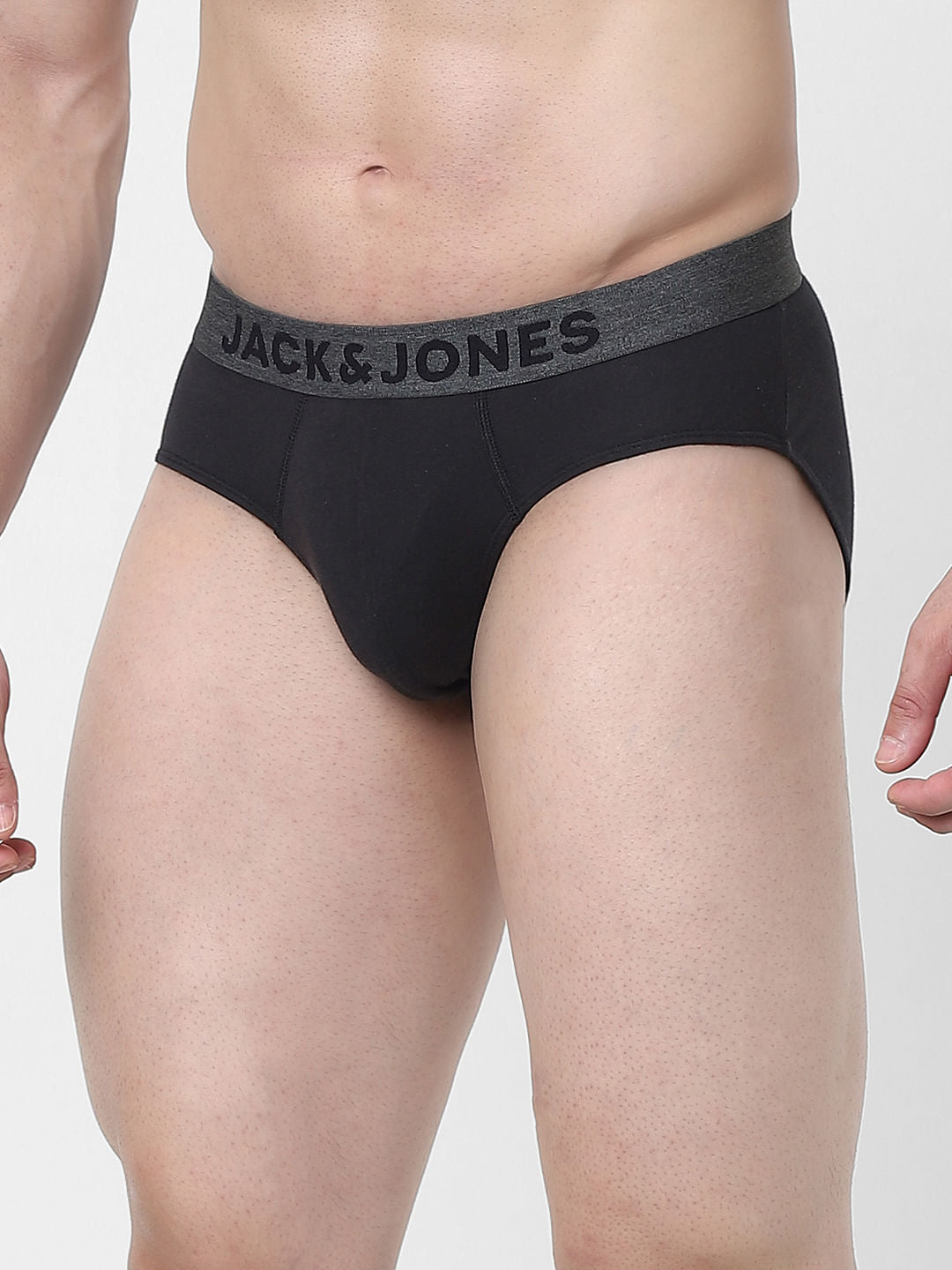 Black Logo Print Briefs