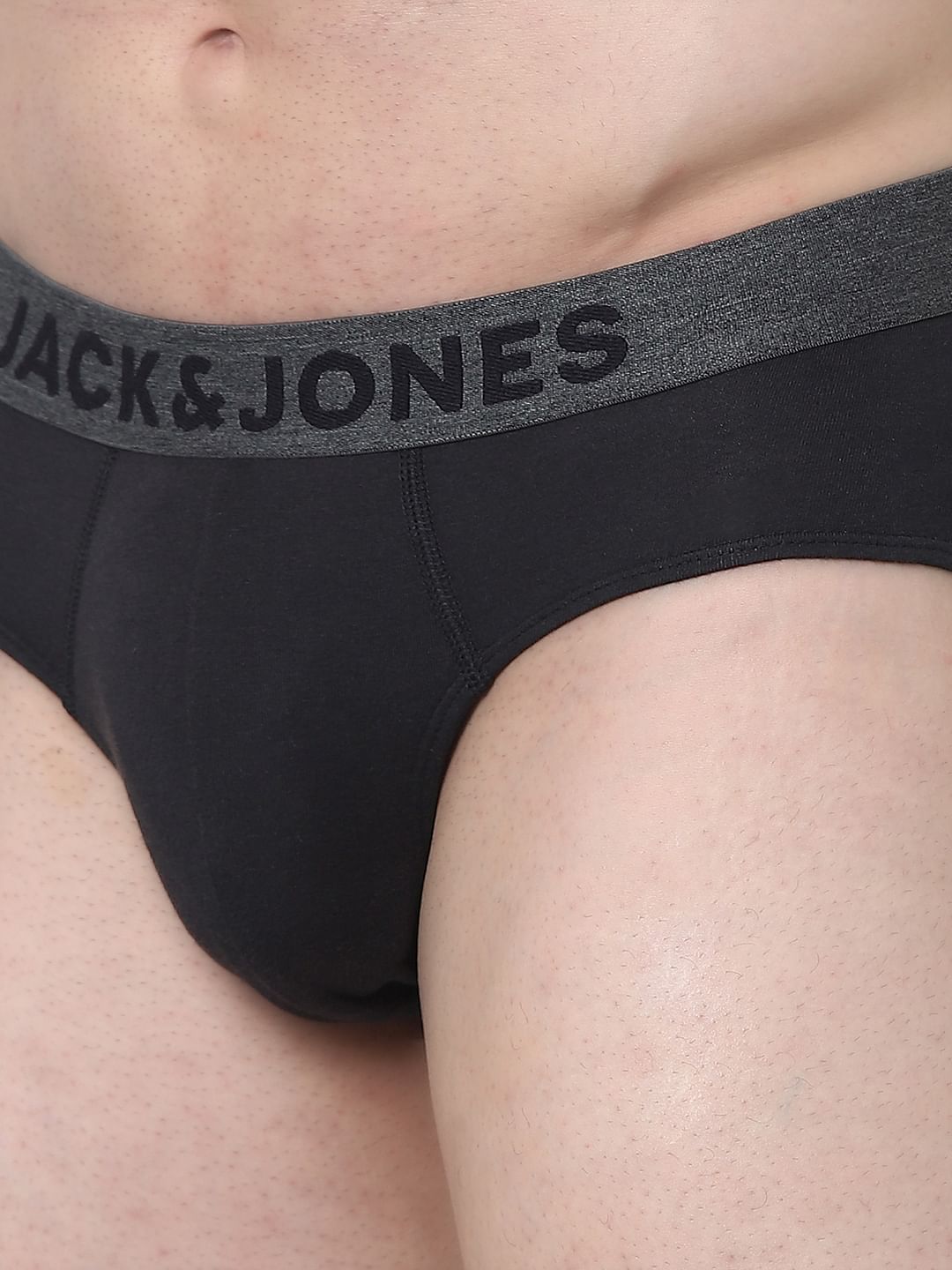 Black Logo Print Briefs