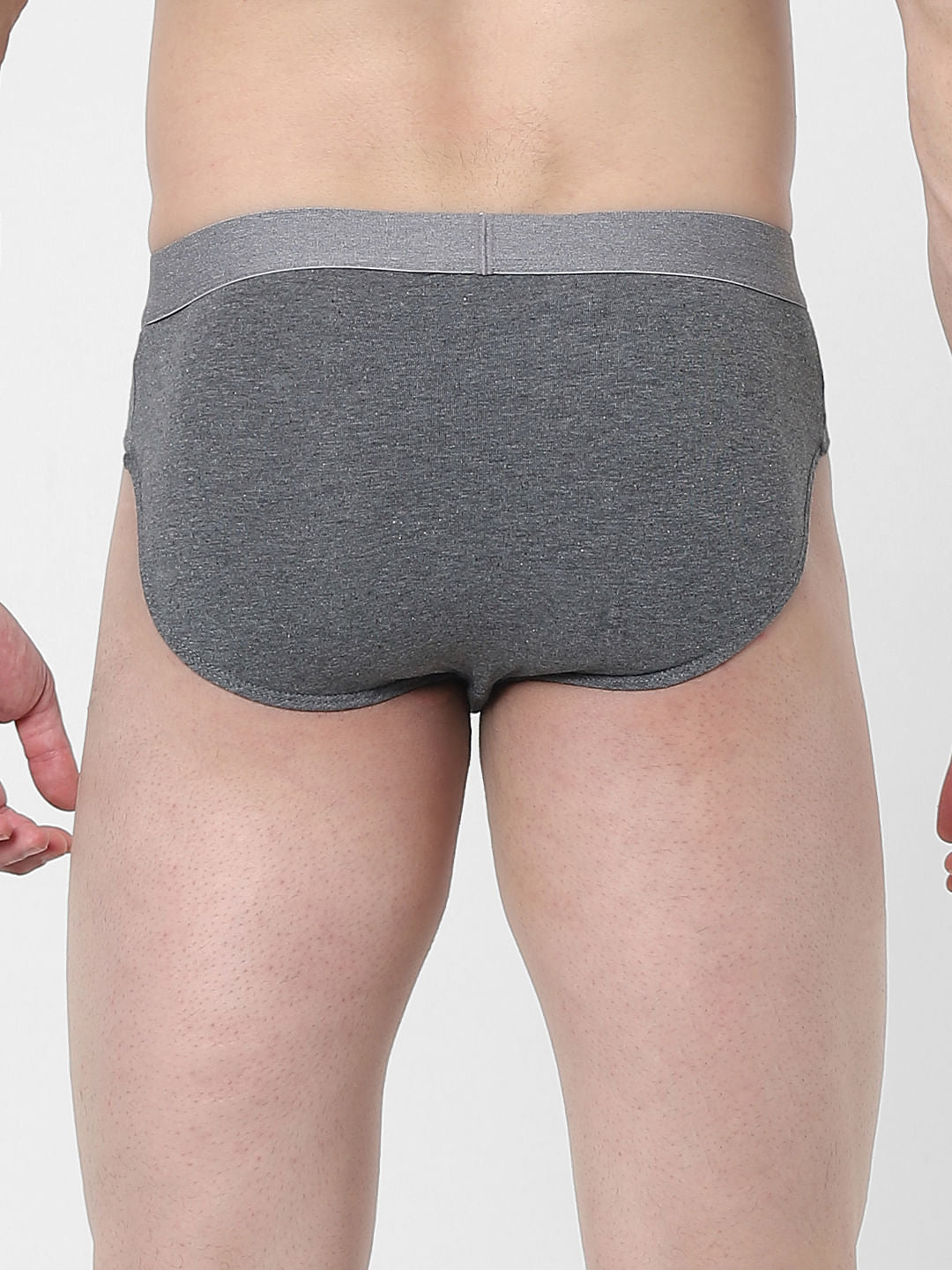 Grey Logo Print Briefs