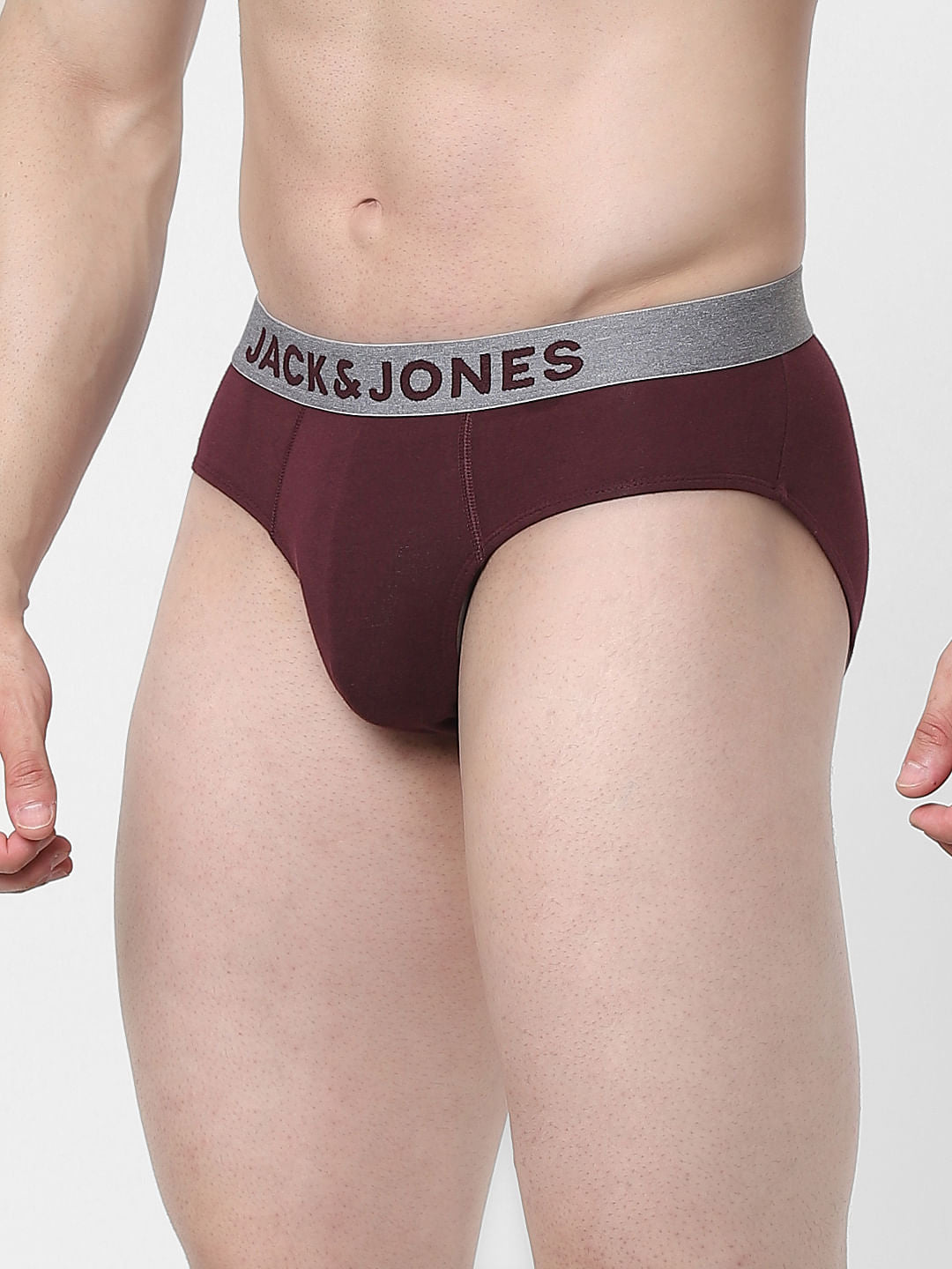 Maroon Logo Print Briefs