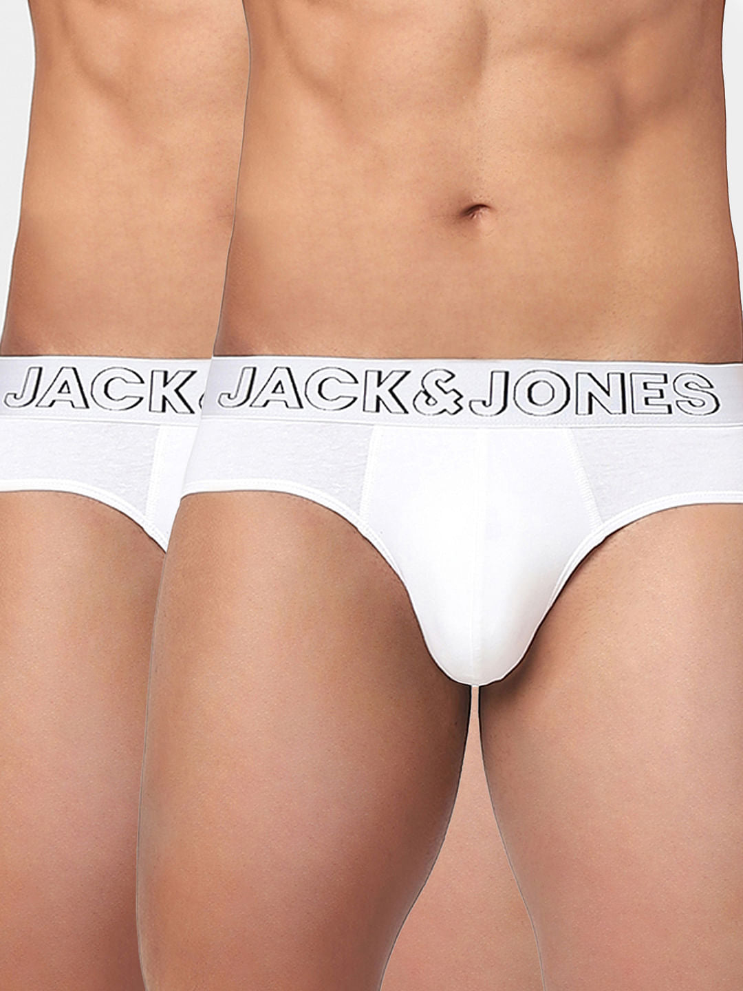 Pack Of 2 White Briefs - S