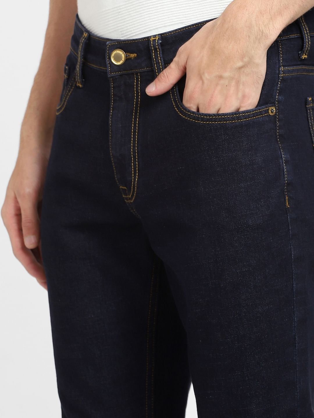 Dark Blue Low Rise Glenn Slim Fit Jeans