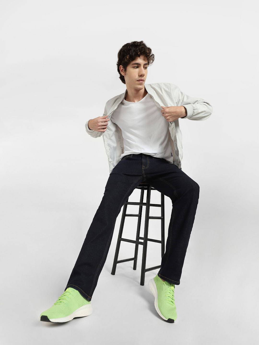 Dark Blue Mid Rise Clark Regular Jeans - 28/30