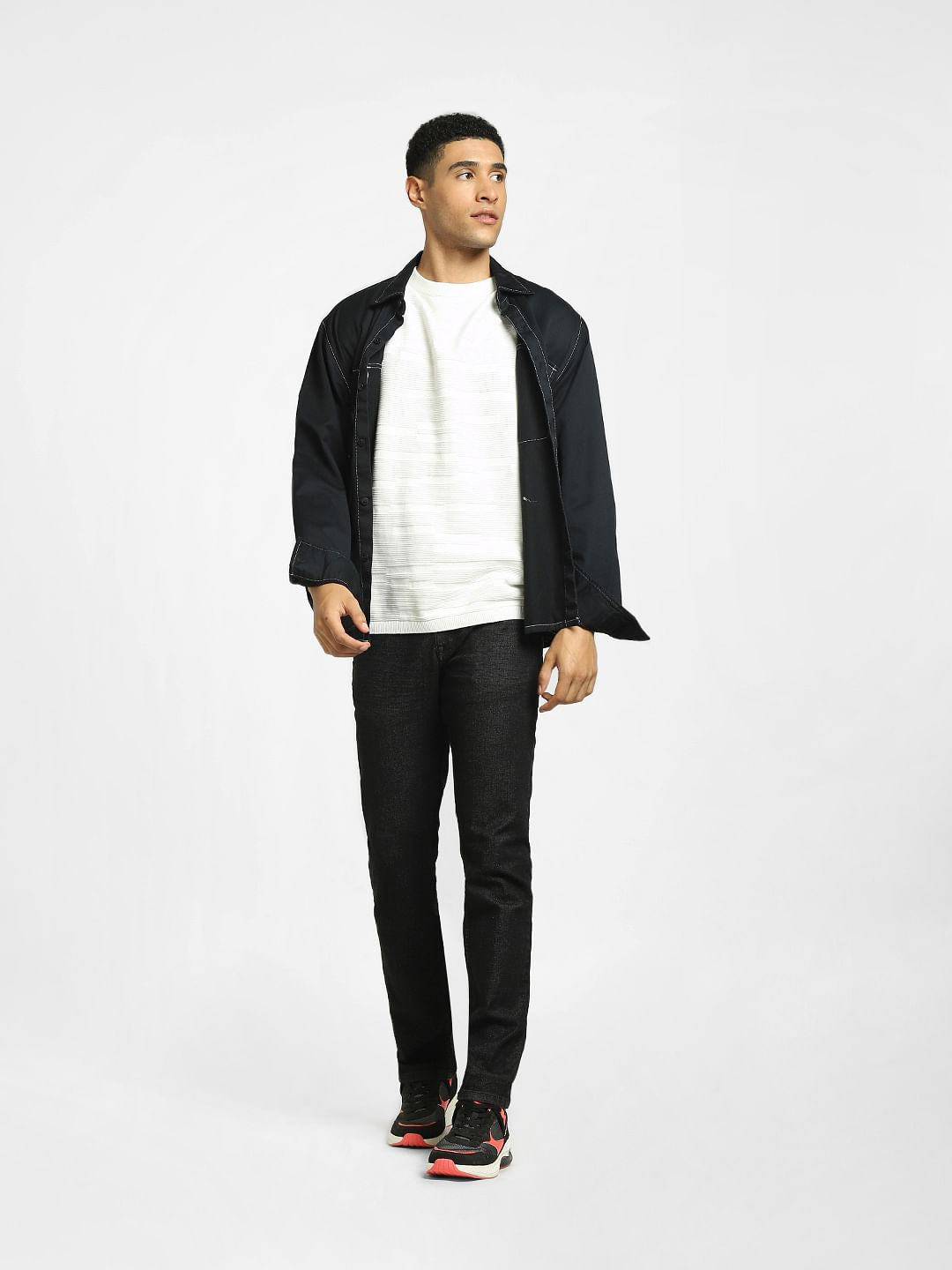 Black Low Rise Glenn Slim Jeans