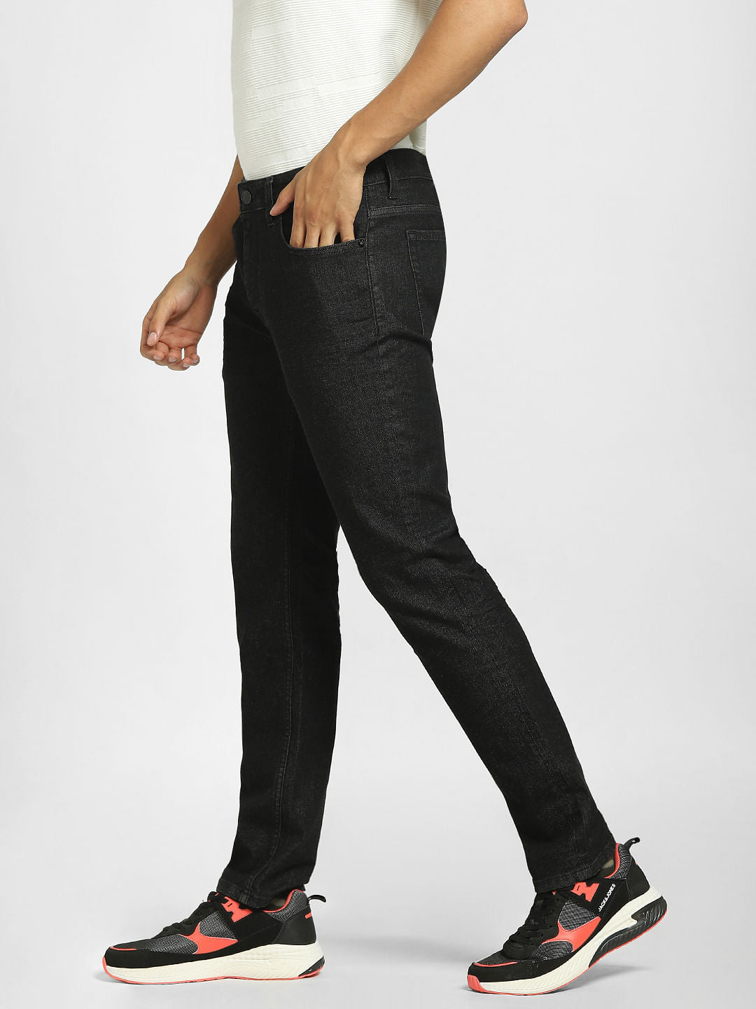 Black Low Rise Glenn Slim Jeans