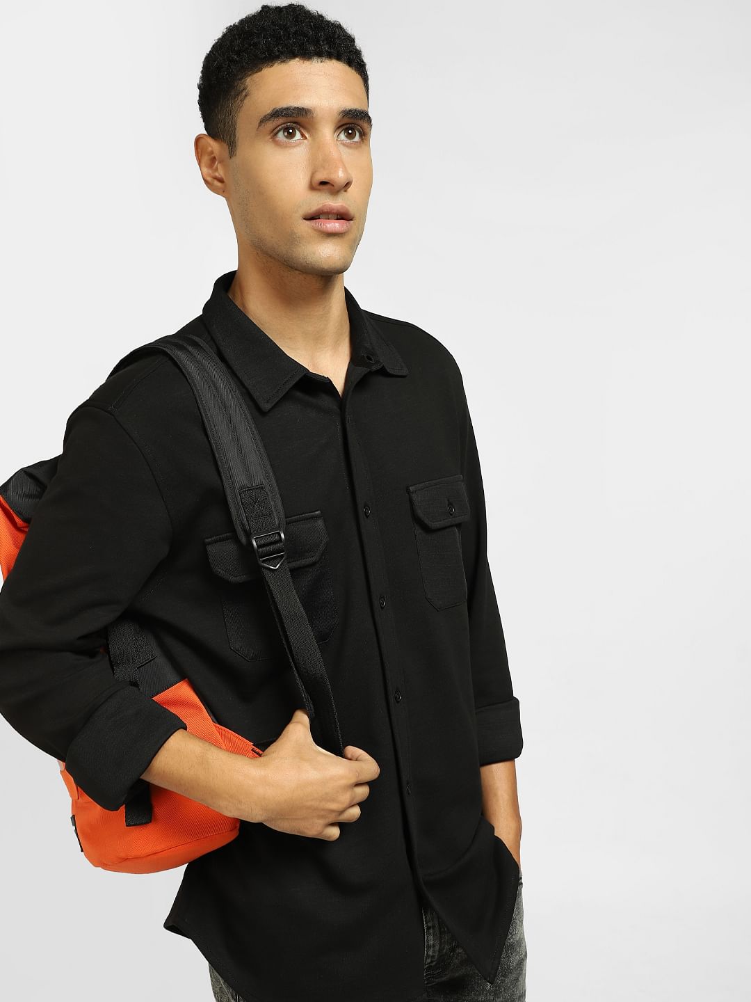 Black Full Sleeves Shirt - S
