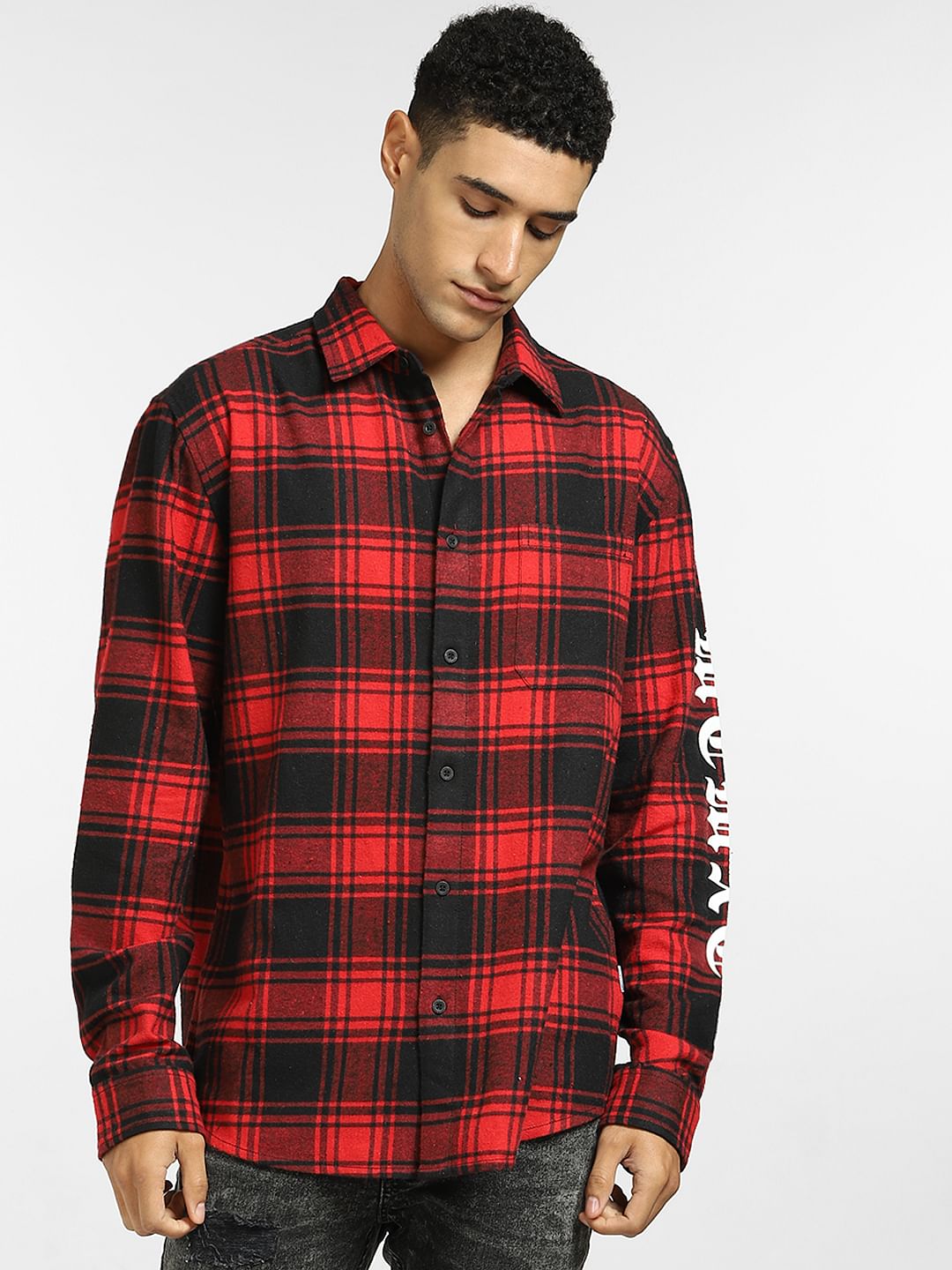 Red Check Full Sleeves Shirt