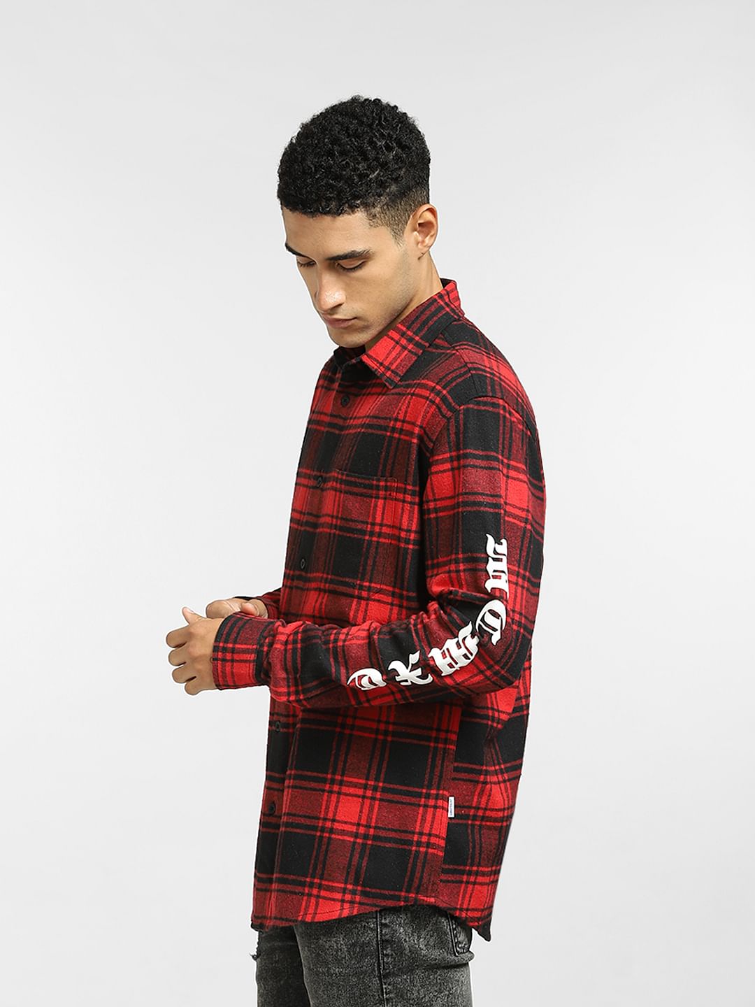 Red Check Full Sleeves Shirt