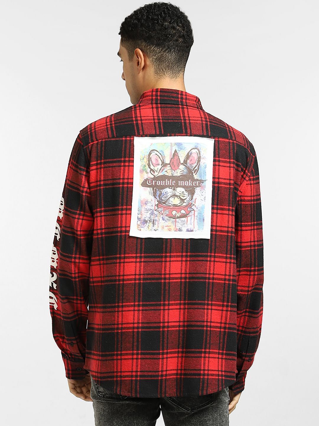 Red Check Full Sleeves Shirt