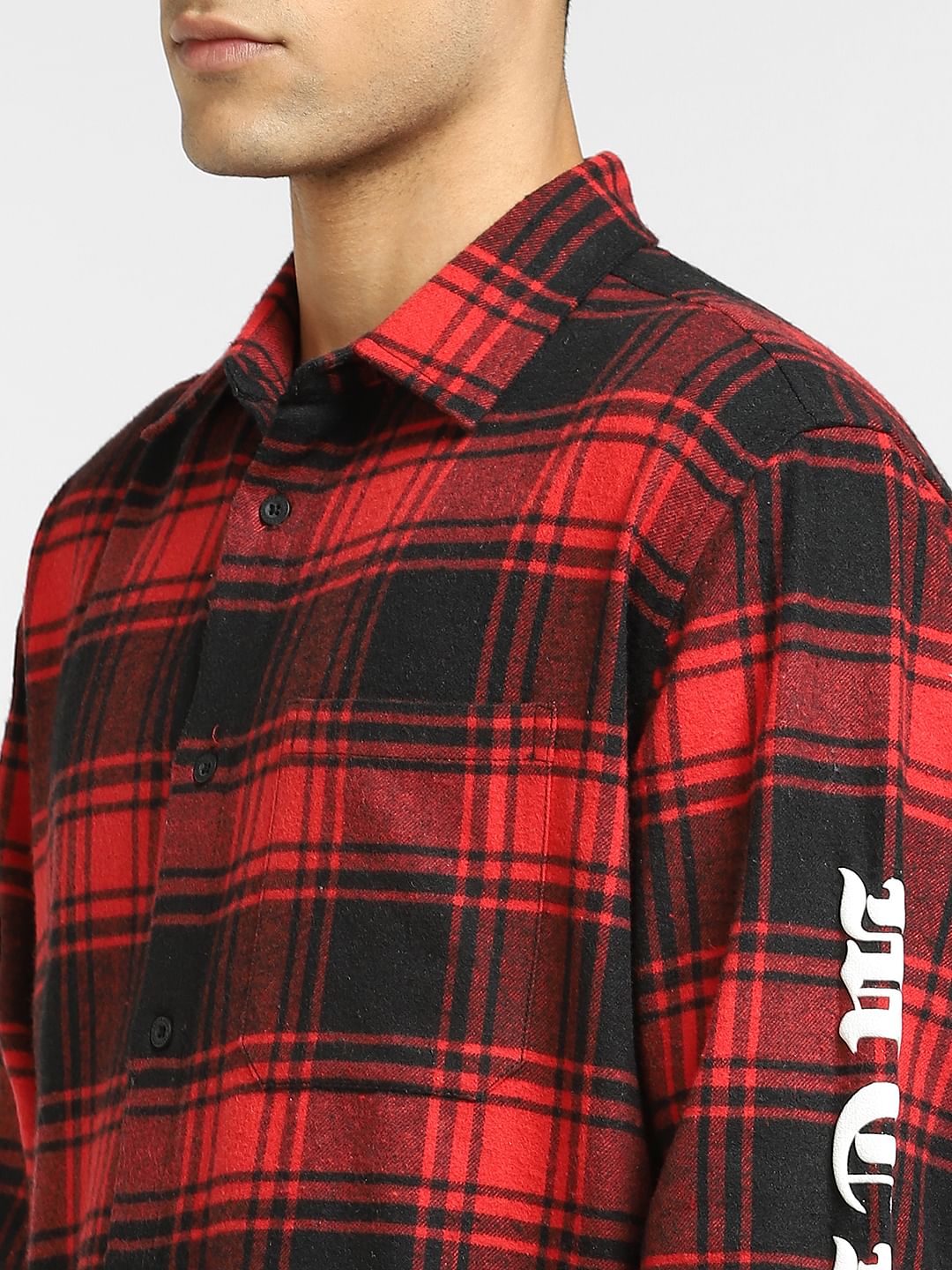 Red Check Full Sleeves Shirt