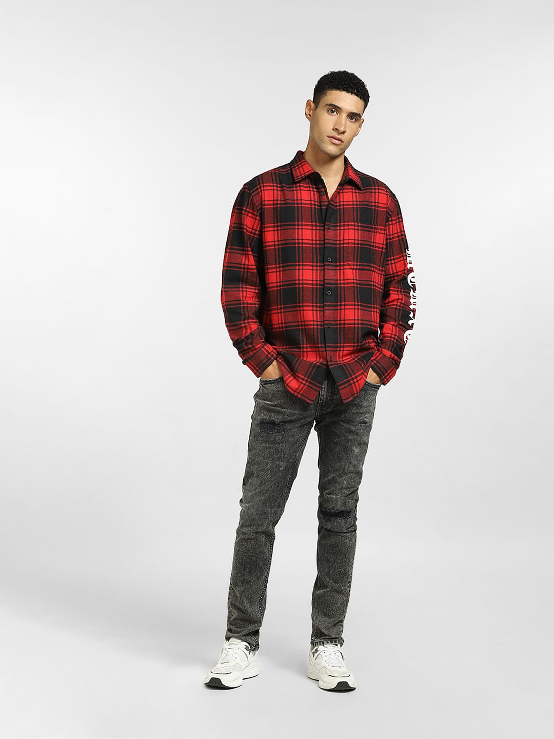 Red Check Full Sleeves Shirt