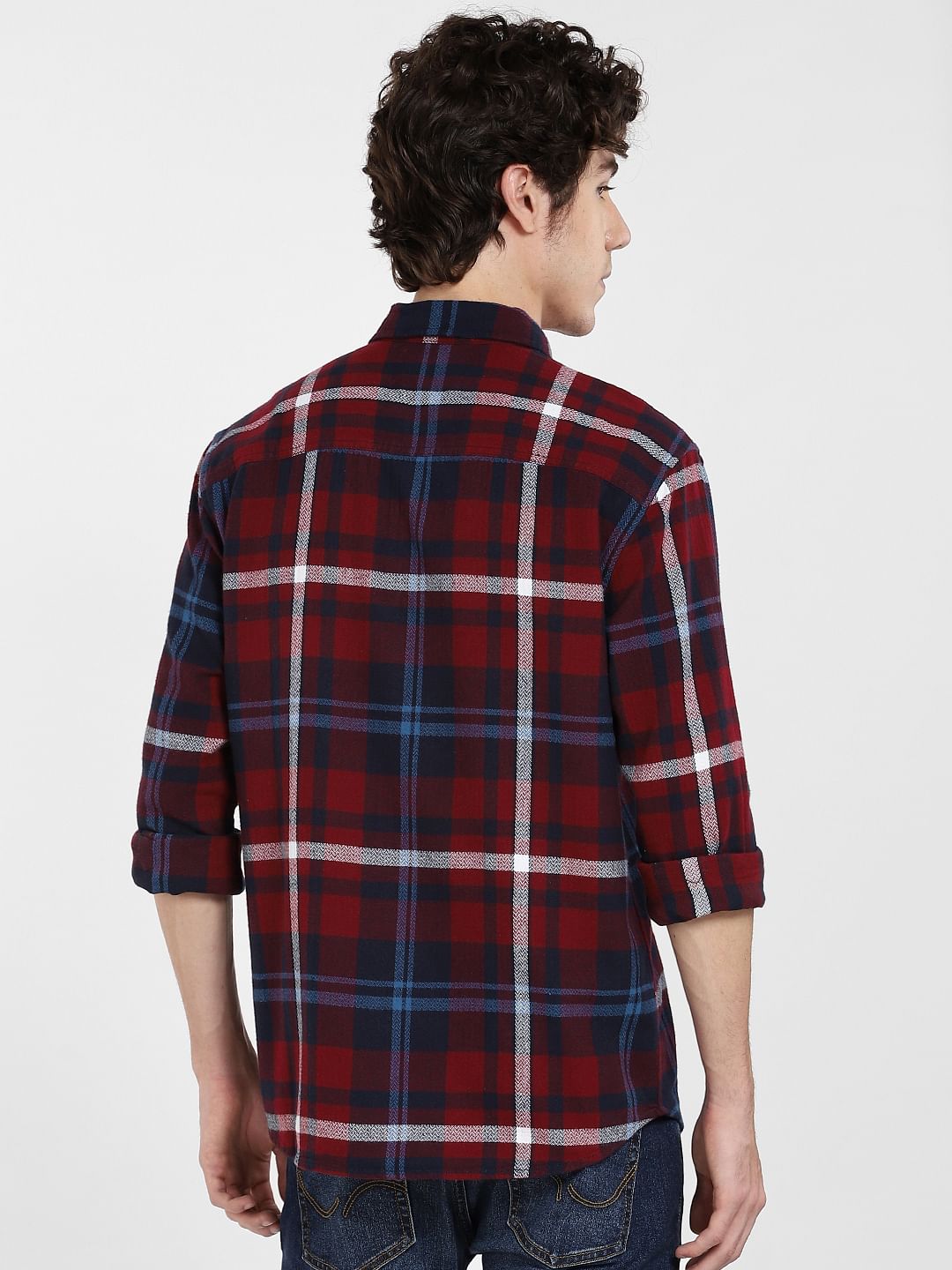 Red Check Full Sleeves Shirt
