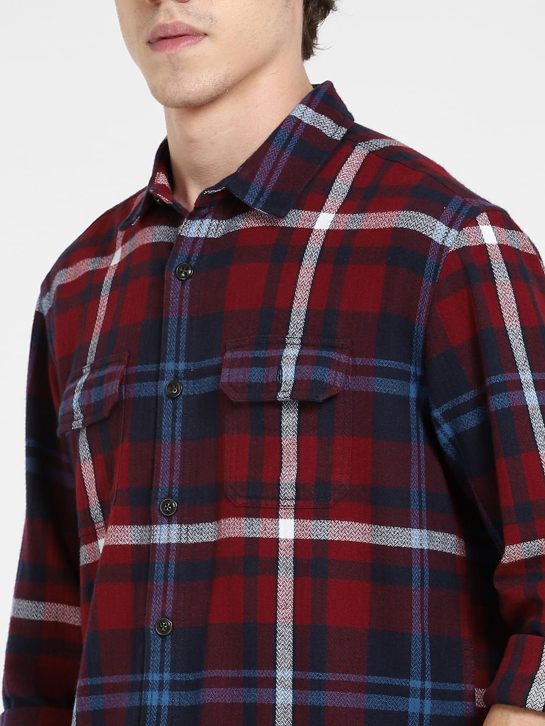 Red Check Full Sleeves Shirt