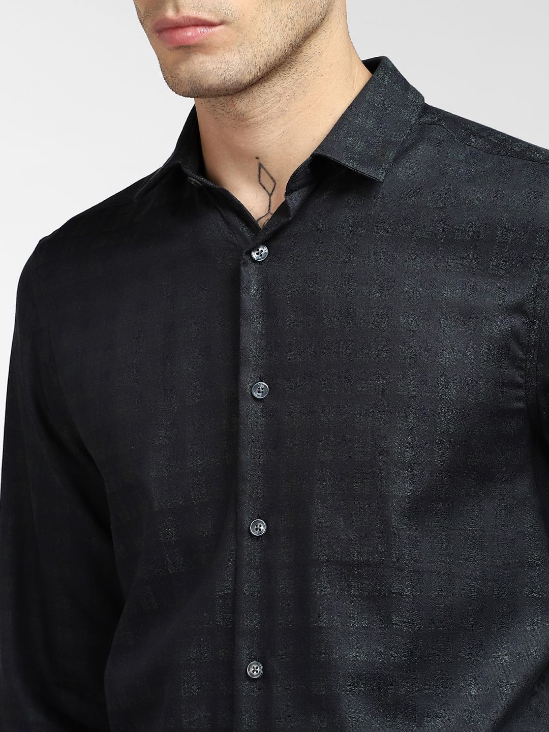 Green Check Full Sleeves Shirt