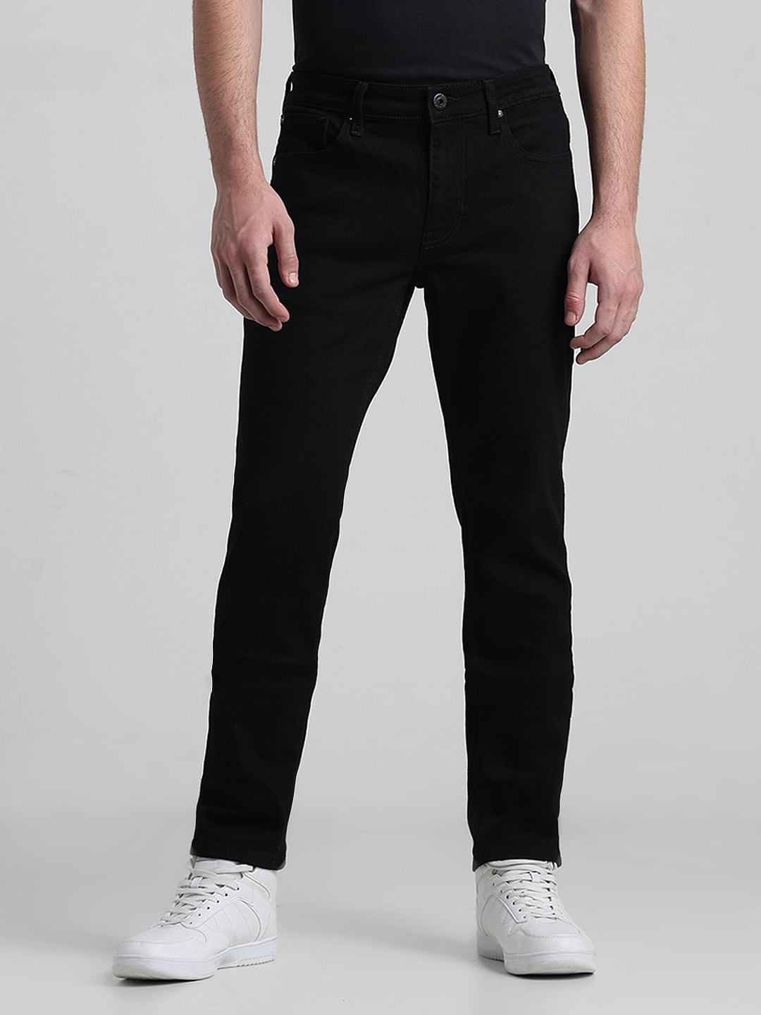 Black Low Rise Glenn Slim Fit Jeans
