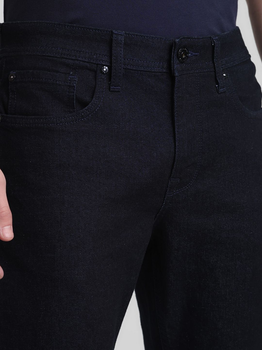 Dark Blue Low Rise Glenn Slim Fit Jeans