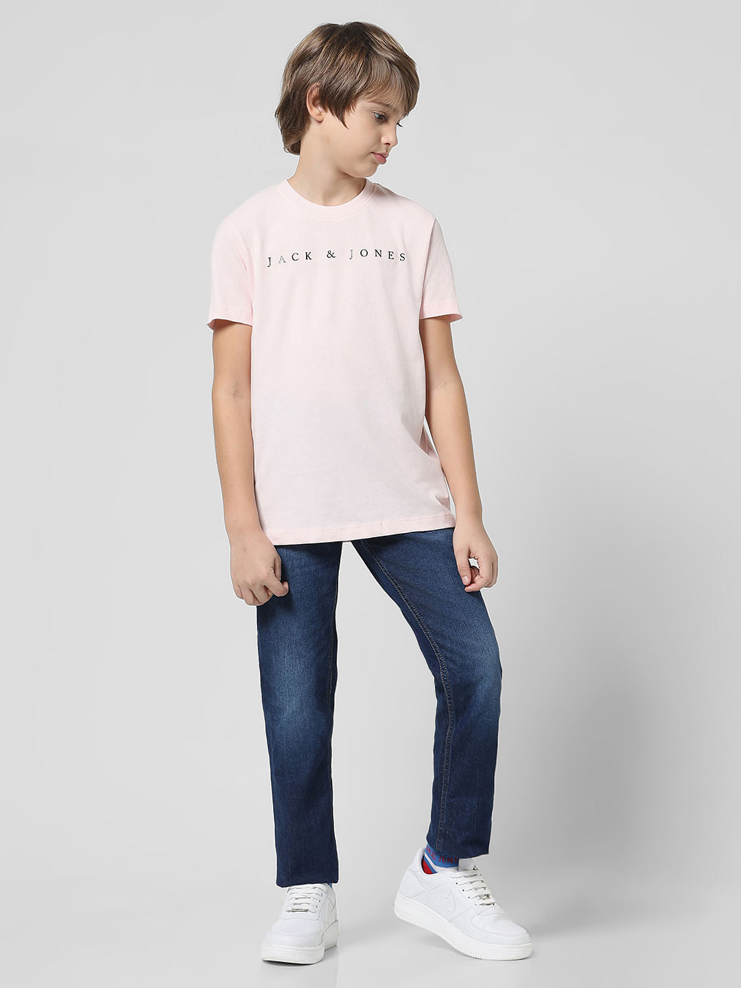 Light Pink Logo Print T-shirt