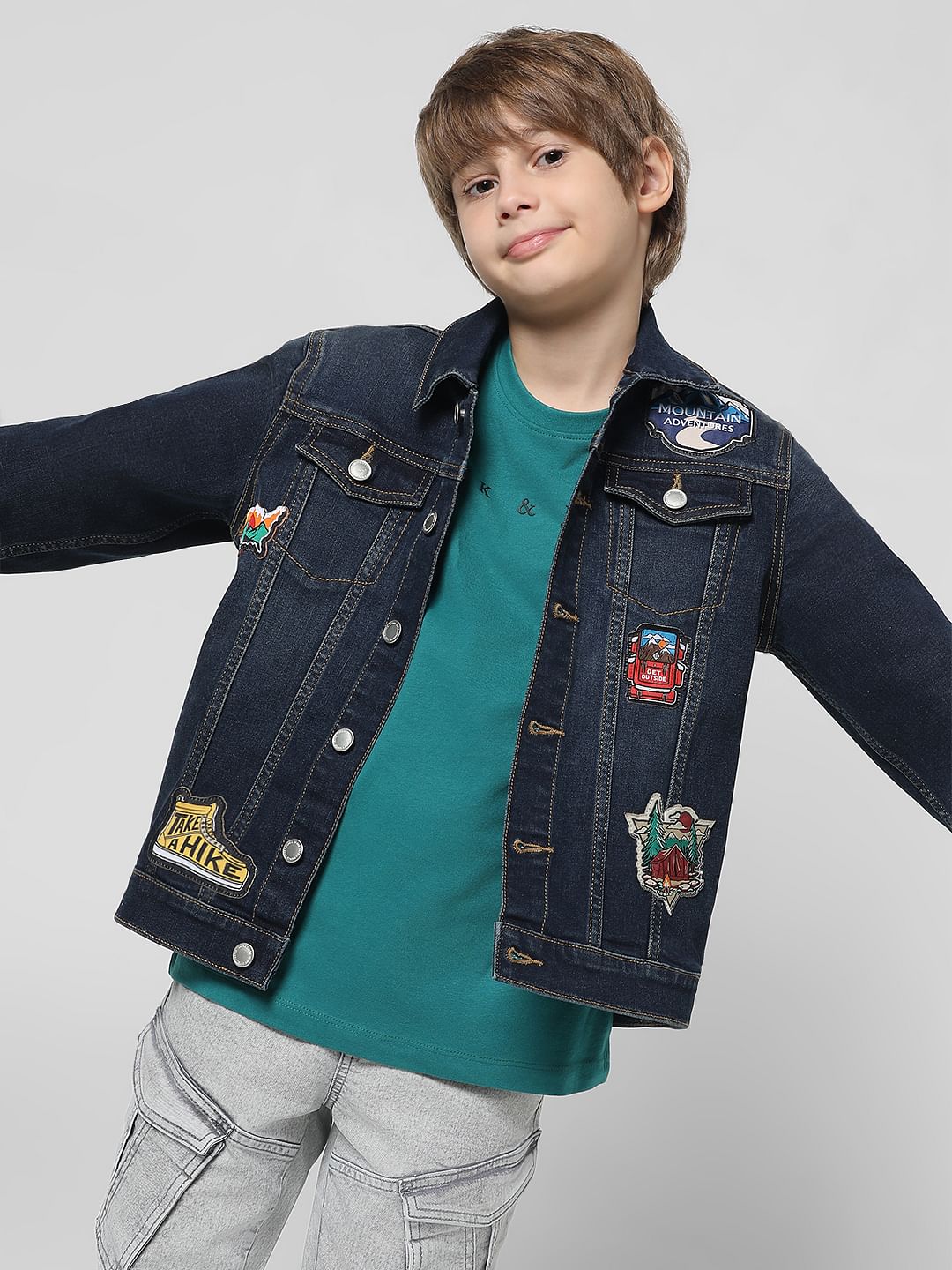 Teal Logo Print T-shirt