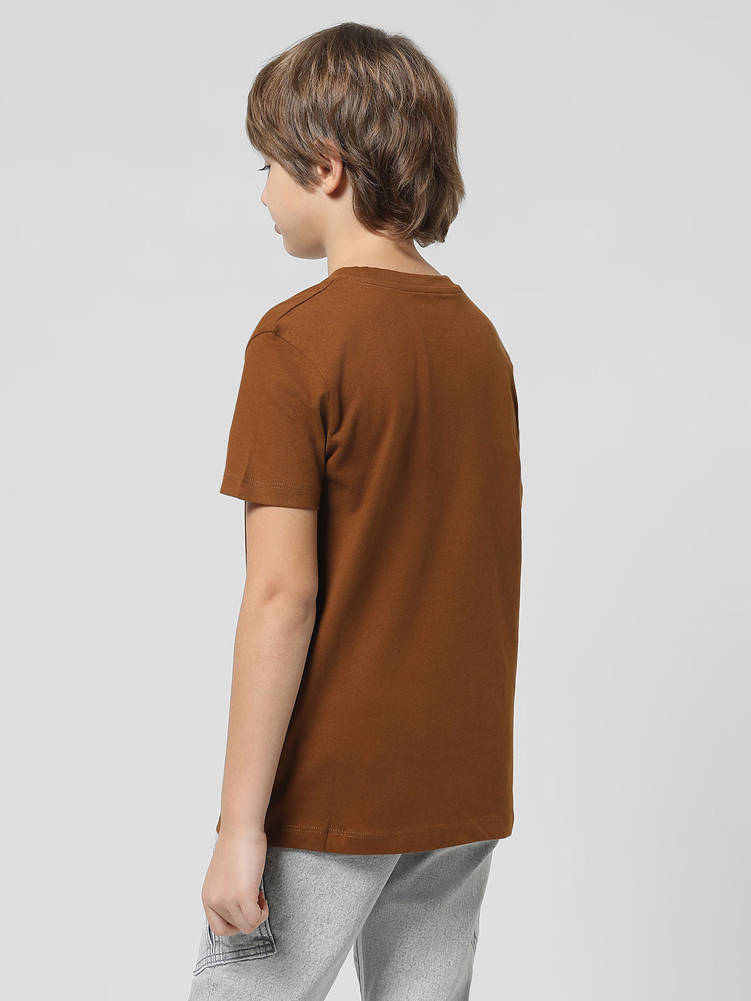 Brown Logo Print T-shirt
