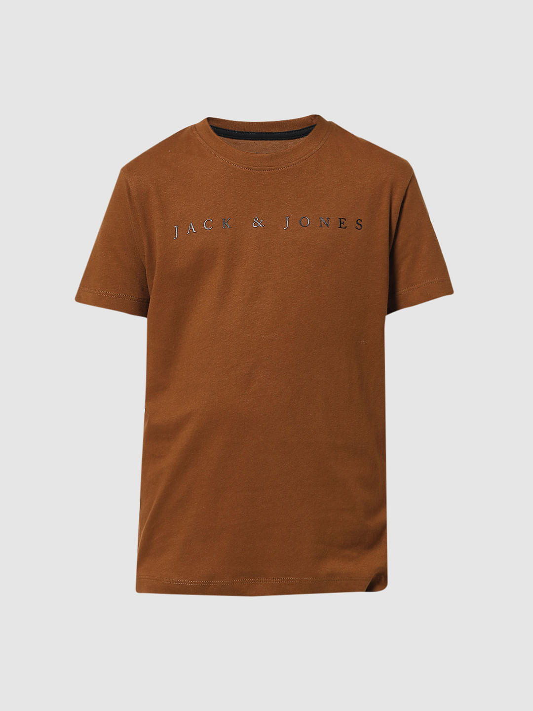 Brown Logo Print T-shirt