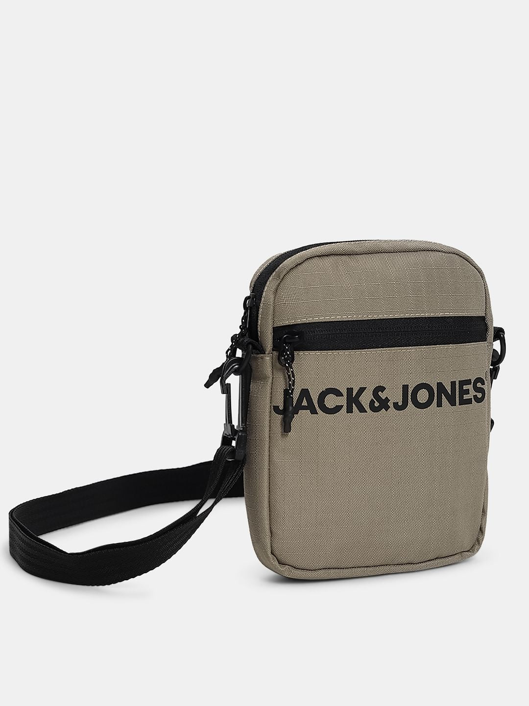 Green Logo Print Sling Bag