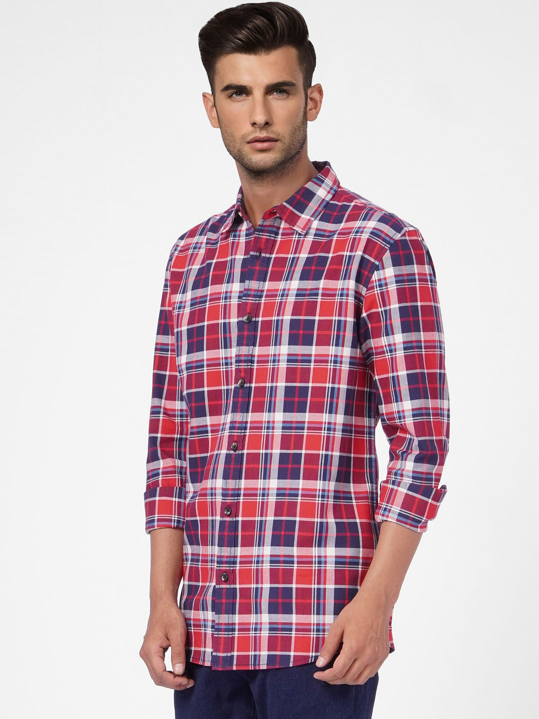 Red Check Full Sleeves Shirt