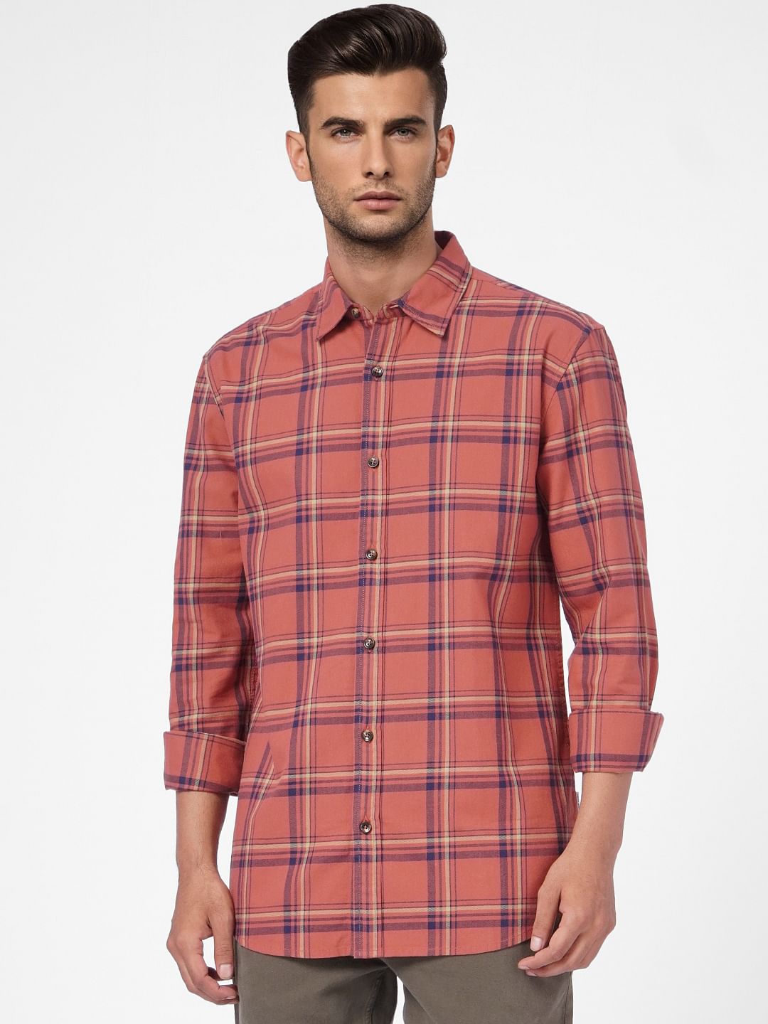 Rust Check Full Sleeves Shirt