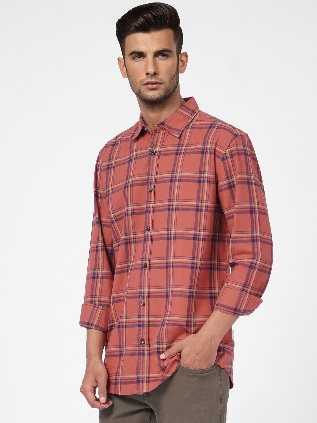 Rust Check Full Sleeves Shirt