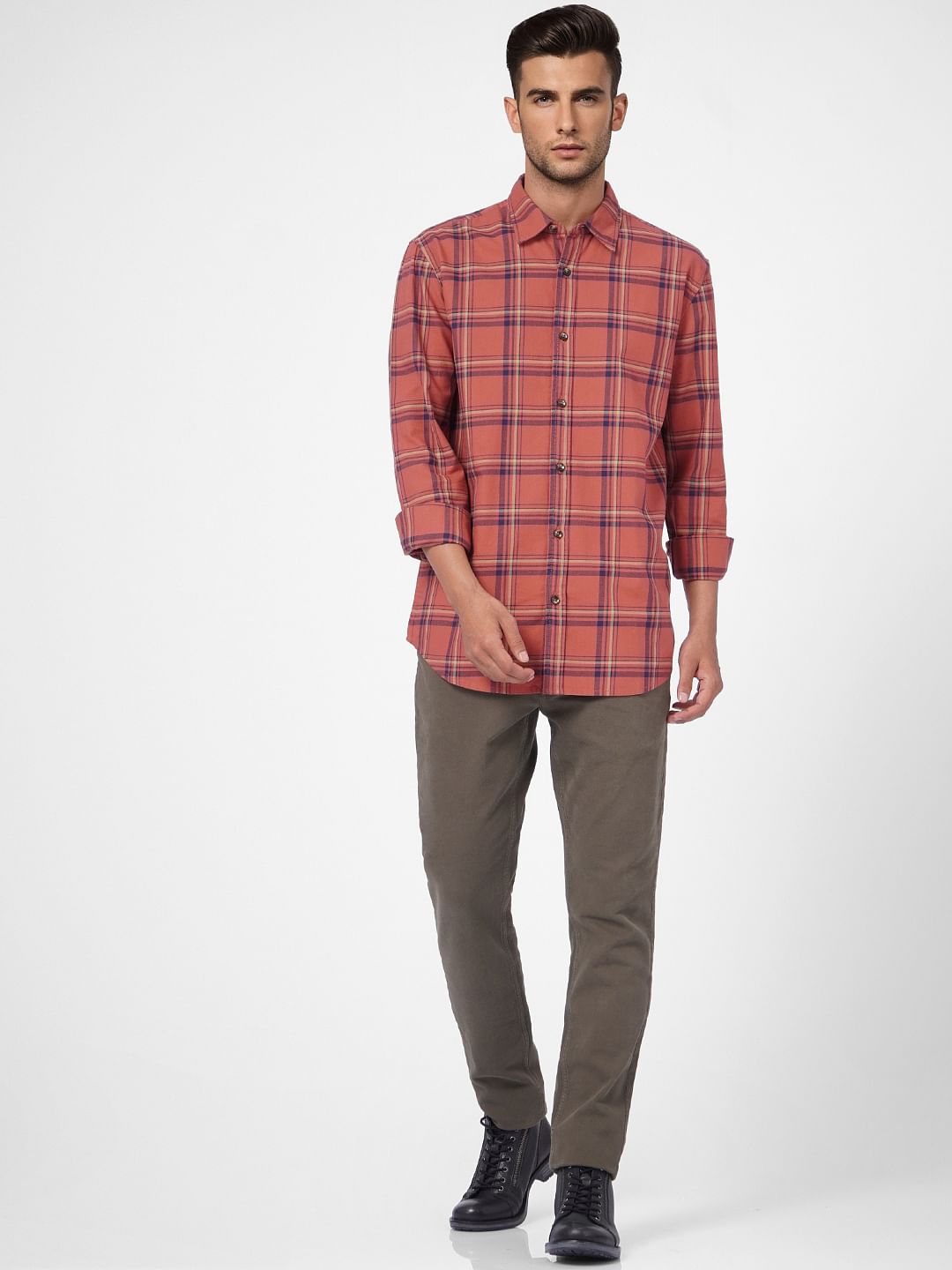 Rust Check Full Sleeves Shirt