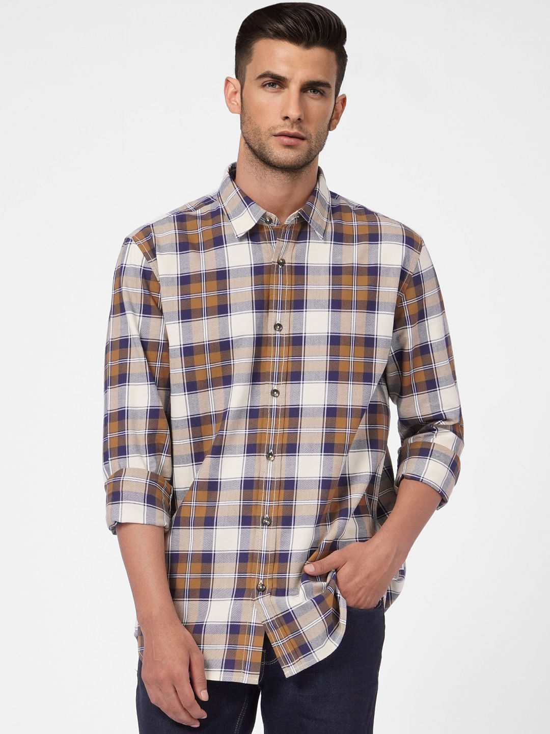 Rust Check Full Sleeves Shirt
