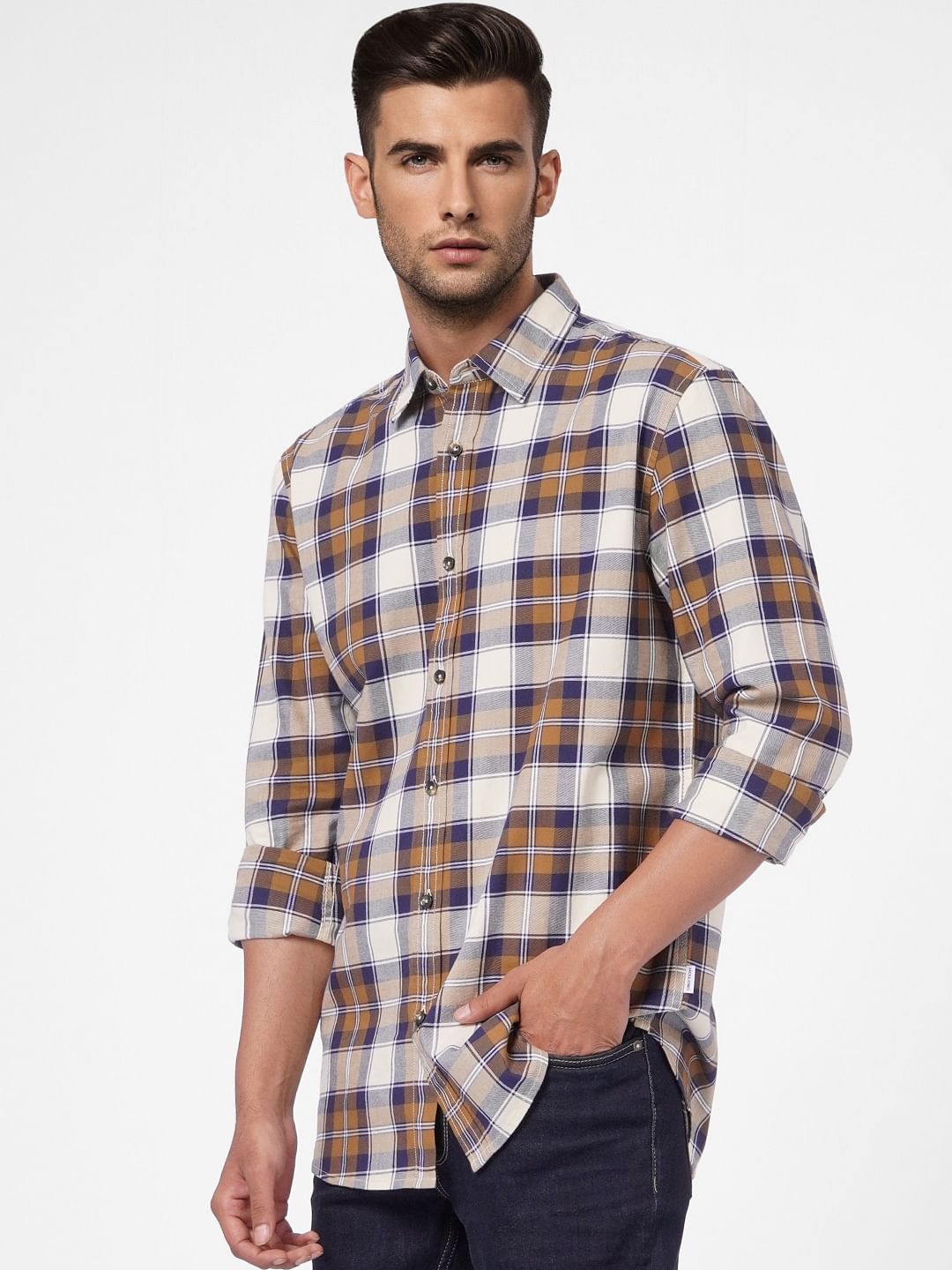 Rust Check Full Sleeves Shirt