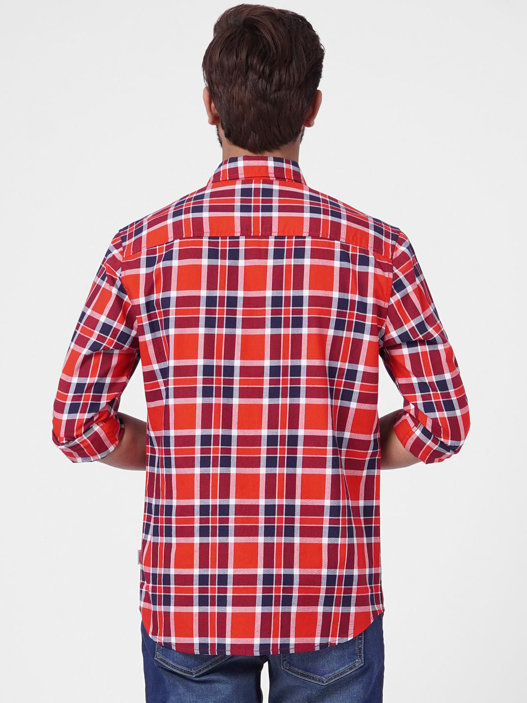 Red Check Full Sleeves Shirt