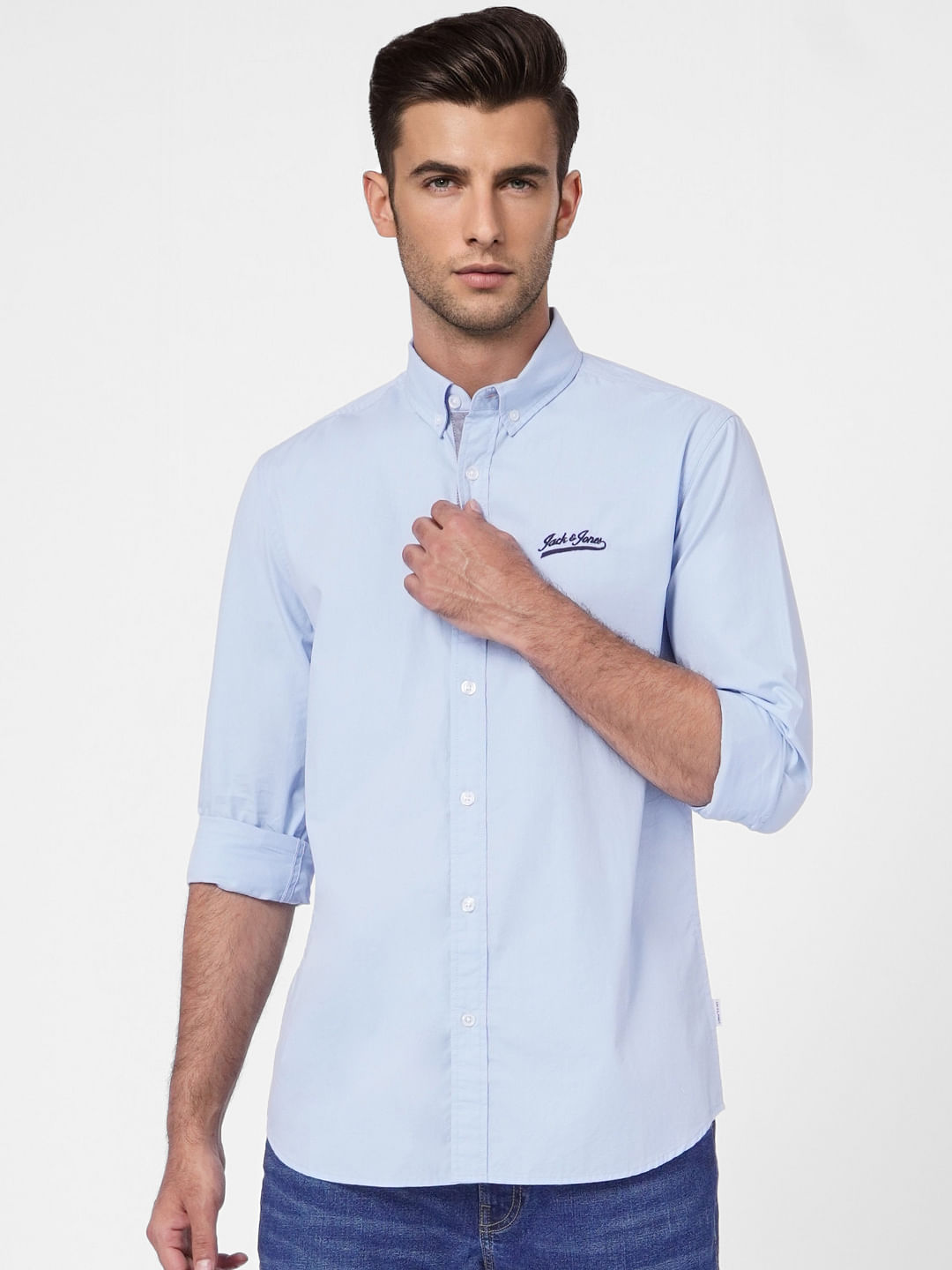 Light Blue Full Sleeves Shirt
