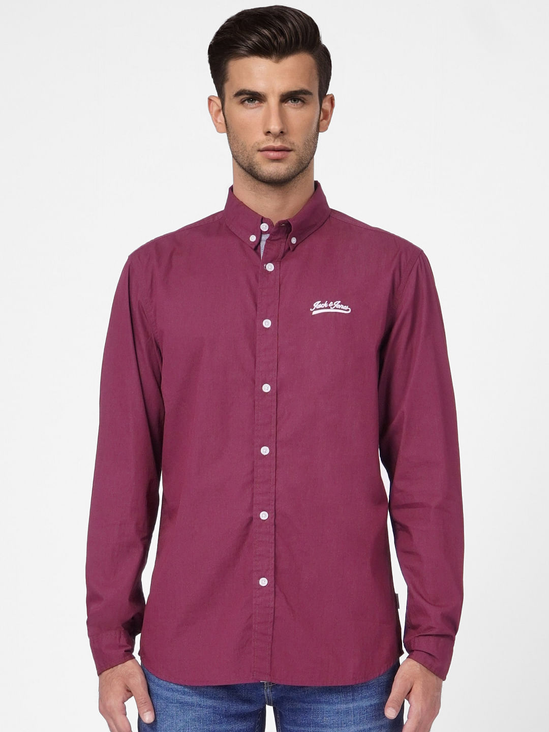 Maroon Full Sleeves Shirt