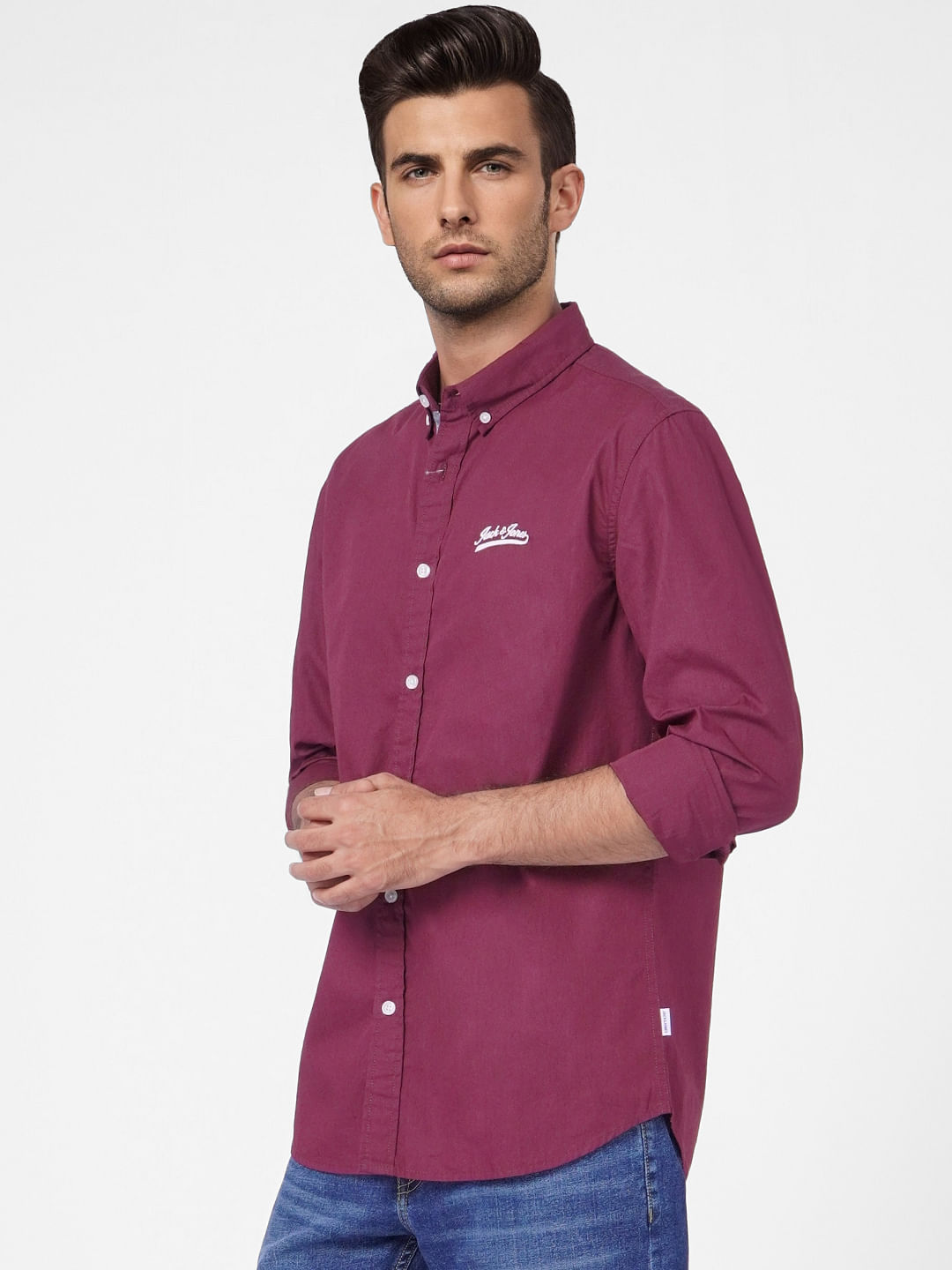 Maroon Full Sleeves Shirt